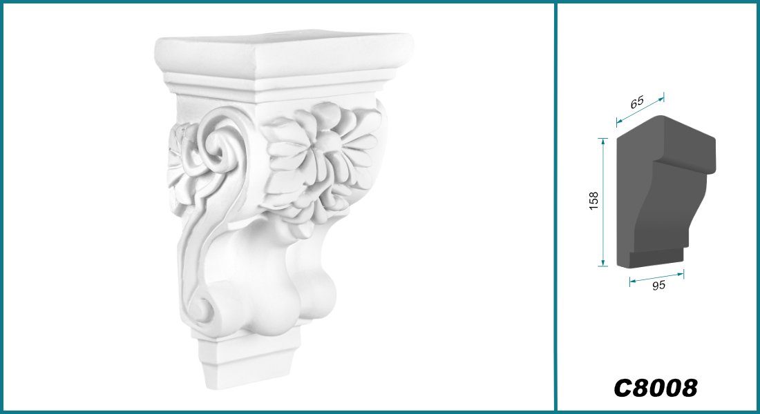 Hexim Perfect Wanddekoobjekt C8008 (Stuckkonsole - große Auswahl an Wandkon günstig online kaufen