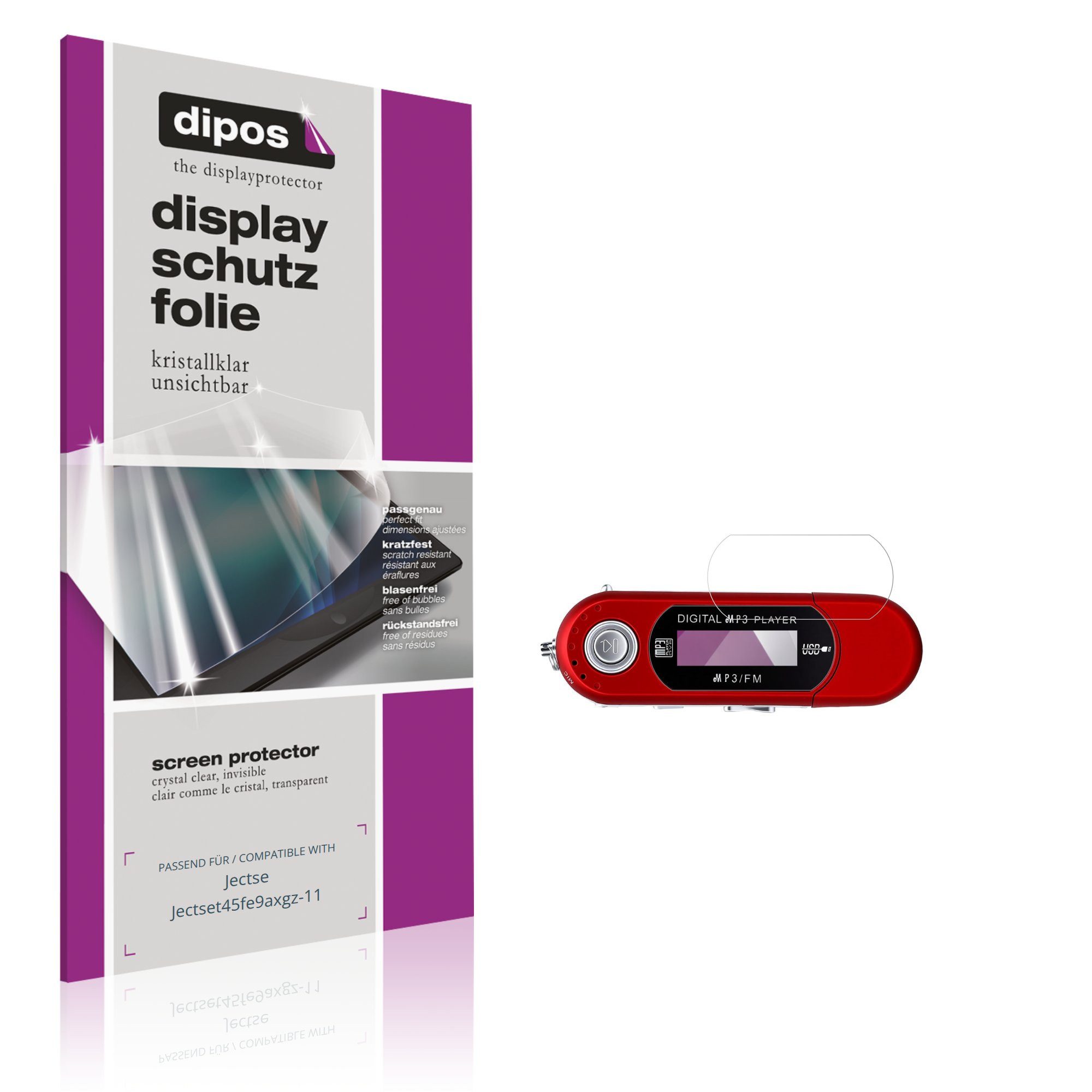 dipos Displayschutzfolie Schutzfolie für Jectse Jectset45fe9axgz-11, 4 Stück, Displayschutz Schutz Folie Made in Germany