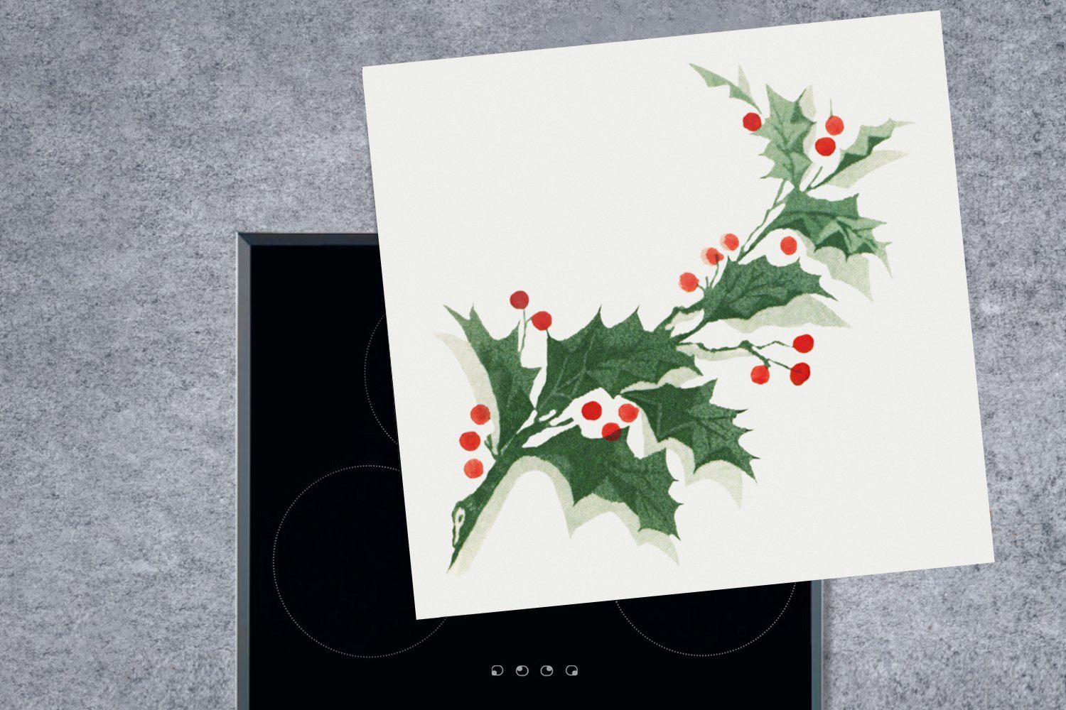 küche Kunst cm, 78x78 Ceranfeldabdeckung, Herdblende-/Abdeckplatte Hulst, - MuchoWow Weihnachten (1 - Vinyl, Arbeitsplatte für tlg),