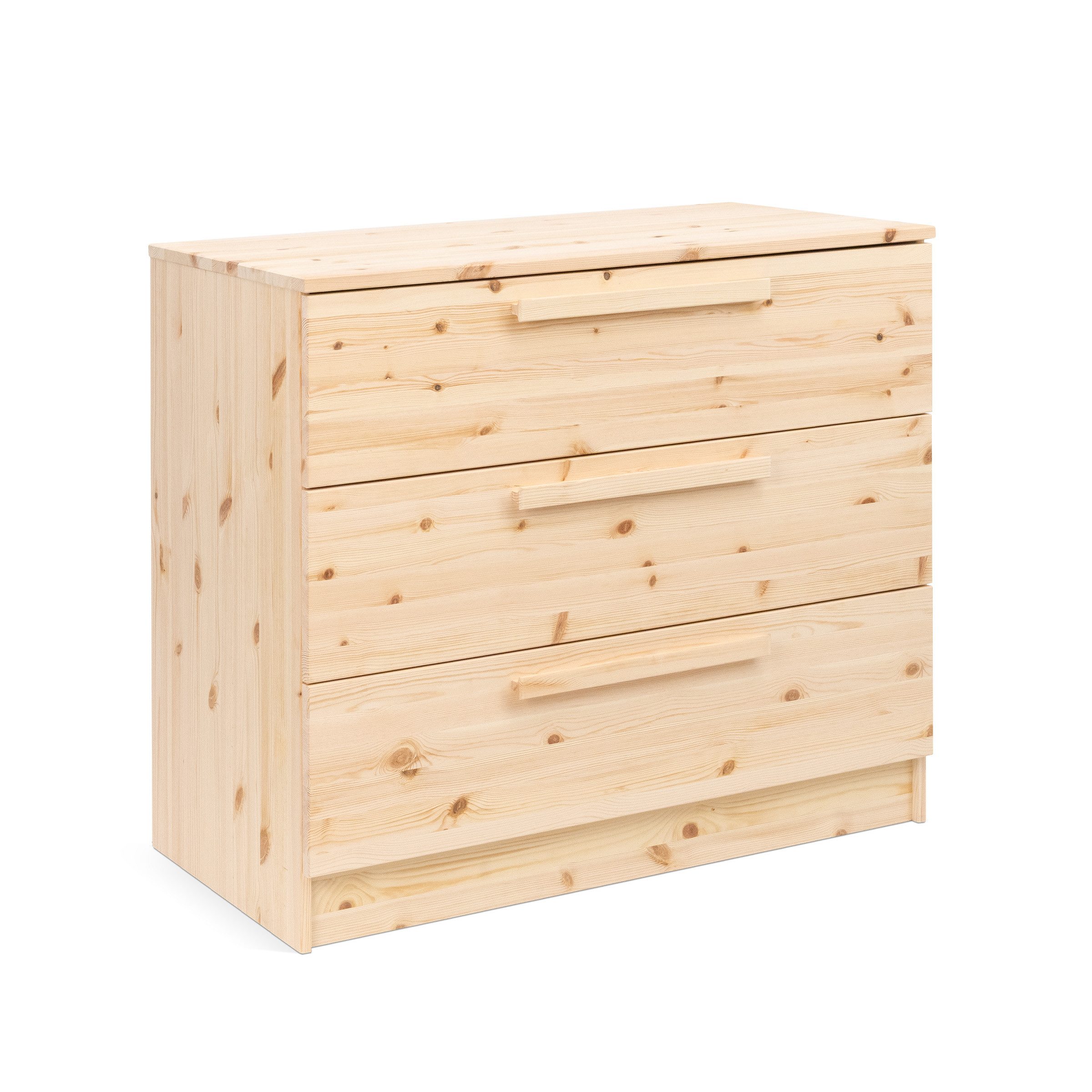 Ehrenkind Kommode Linia (mit drei Schubladen, aus FSC®-zertifiziertem Kiefernholz), viel Stauraum, optionaler Wickelaufsatz