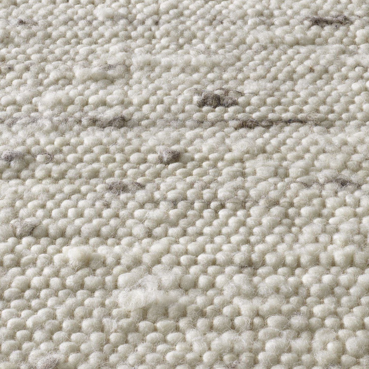 Hand-Webteppich, nachhaltige meliert Home, TaCa Höhe: Wollteppich 10 Schurwolle meliert rechteckig, 090x160cm mm, Wohnzimmer Schlafzimmer hellgrau