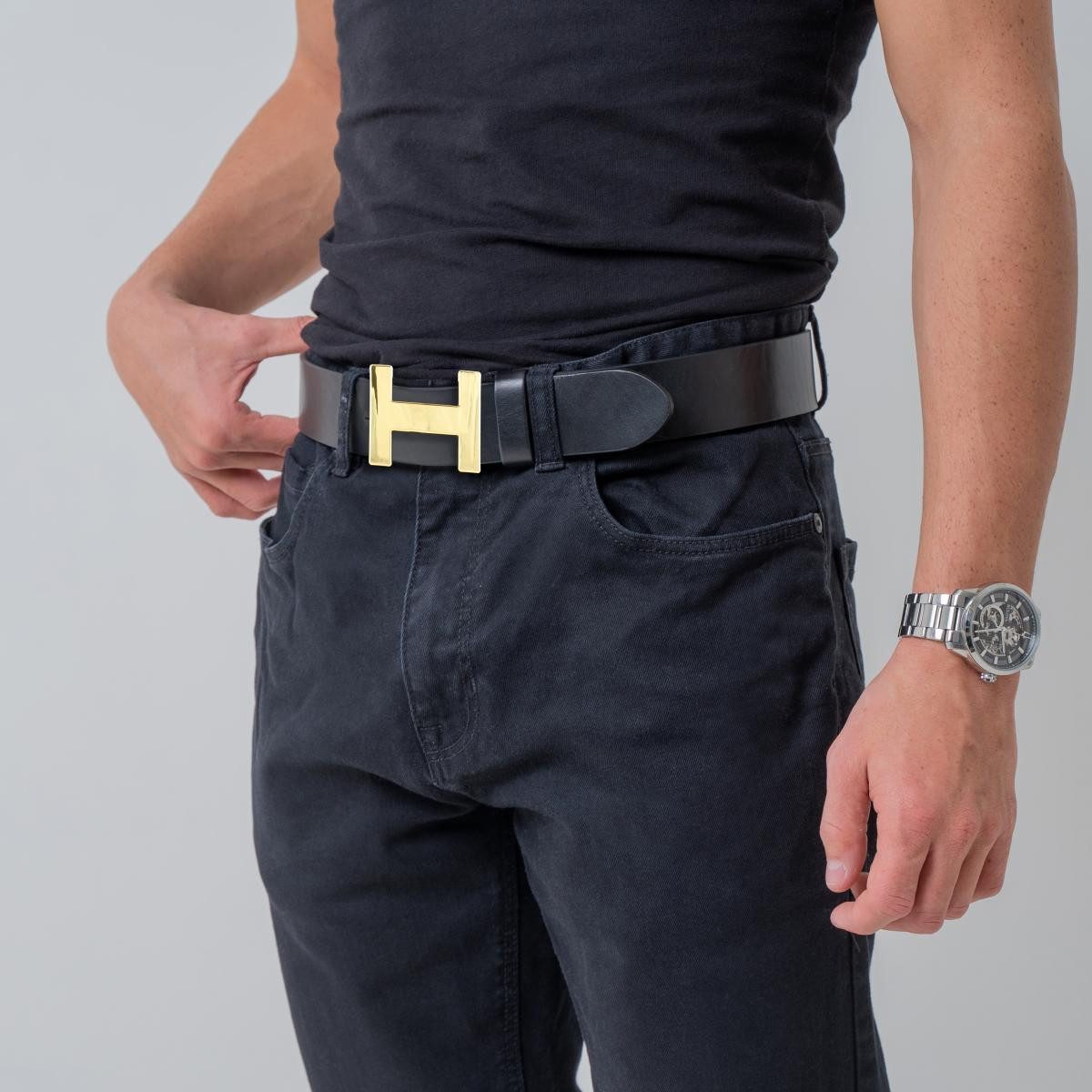 BELTINGER Ledergürtel Designer Gürtel HENRY aus Vollrindleder 4 cm - Eleganter Ledergürtel f (1-St) – Bild 5 von 5