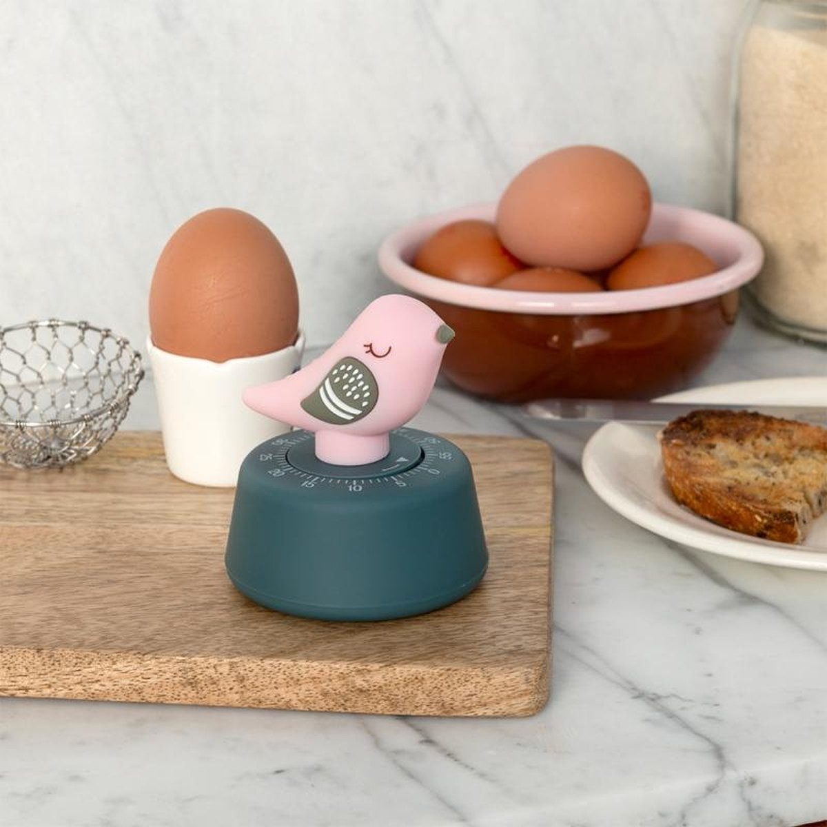Rex London Küchentimer Tiermotiv mechanischer Timer 59 Min, ohne Batterie, Soft-Touch
