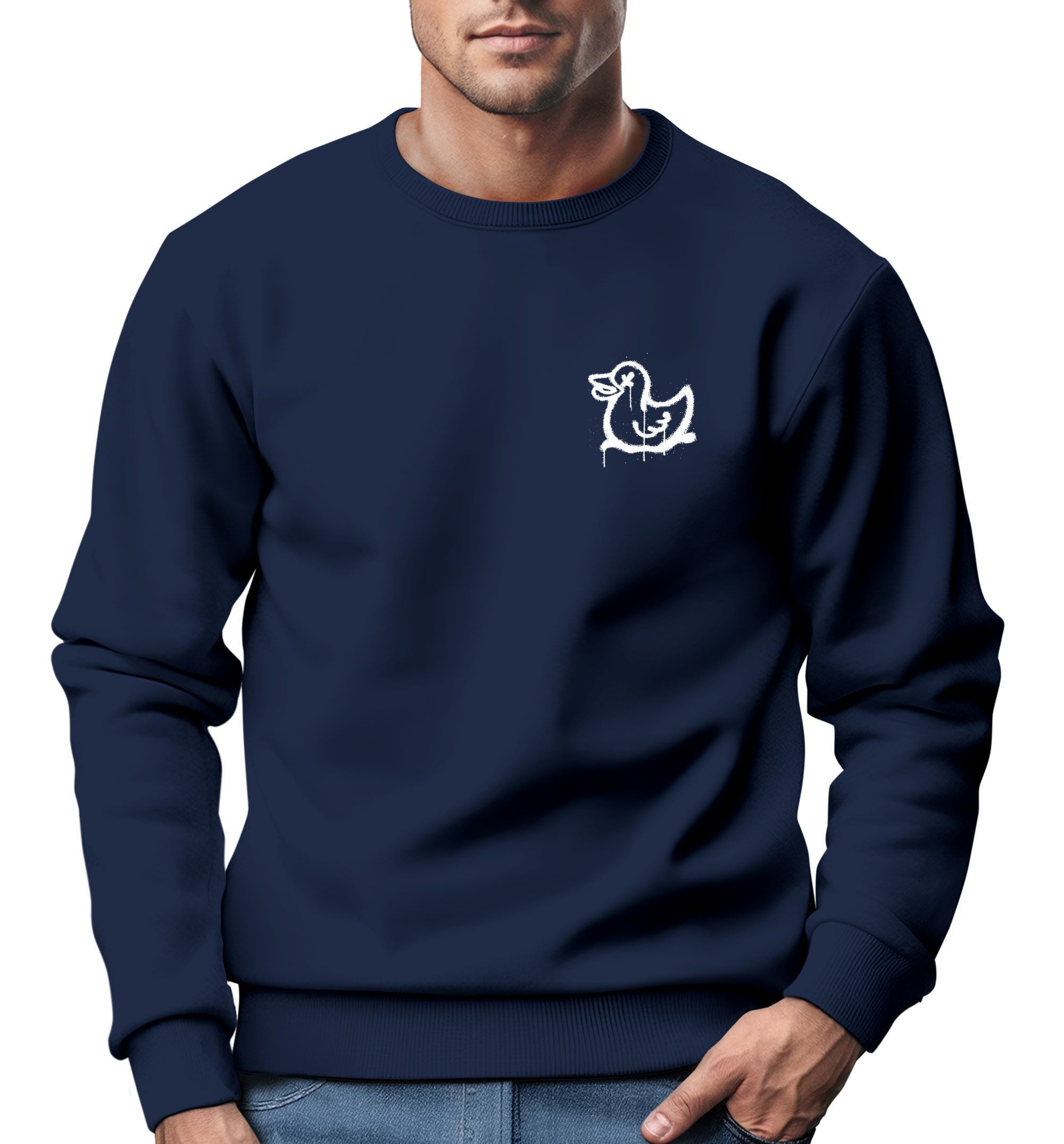 Neverless Sweatshirt Sweatshirt Herren rint Aufdruck günstig online kaufen