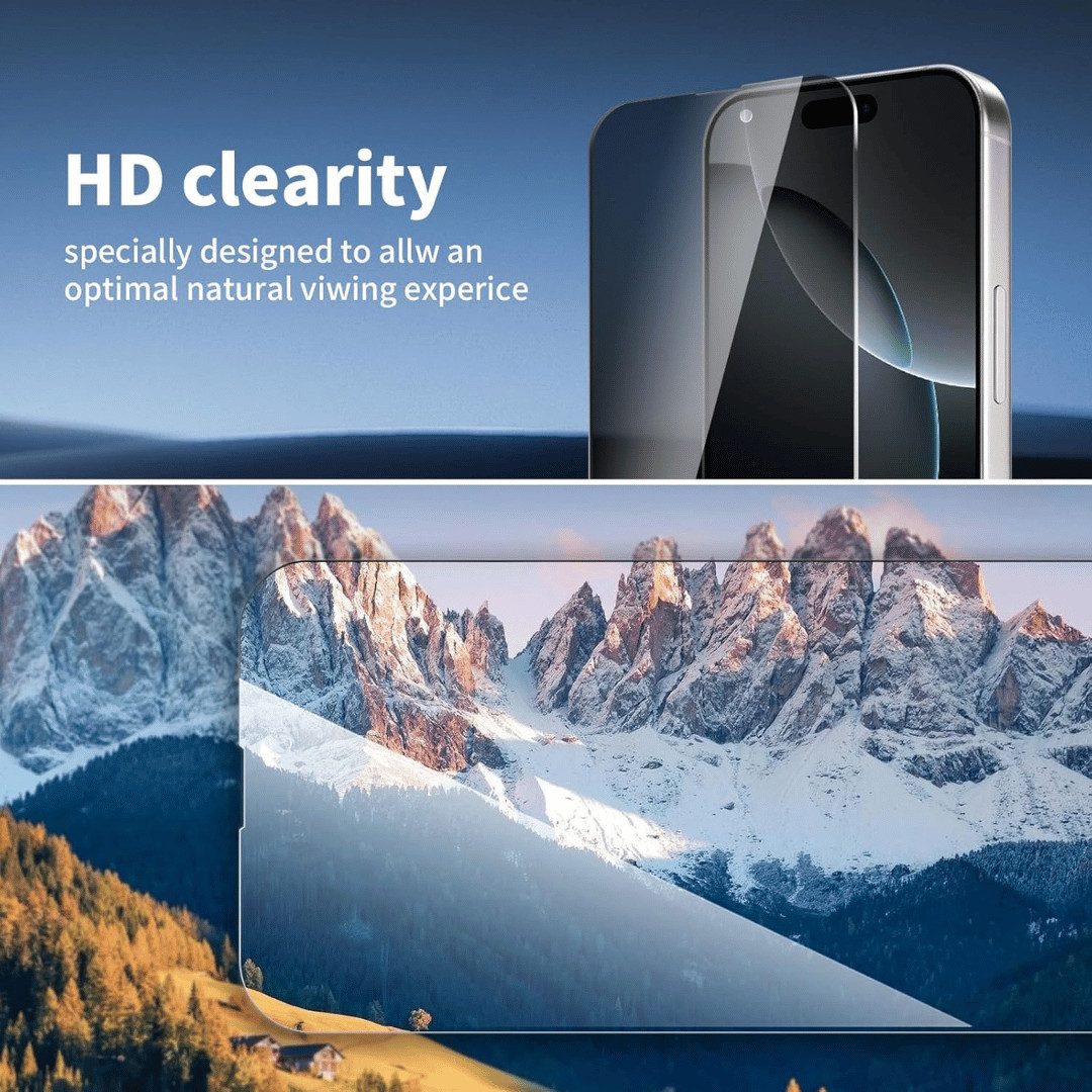 SmartUP Displayschutzglas 2X Schutzglas für iPhone 16 Pro Sichtschutz Display Kamera Panzerfolie für iPhone 16 Pro, Blickschutz, Anti-Spy – Bild 5 von 5