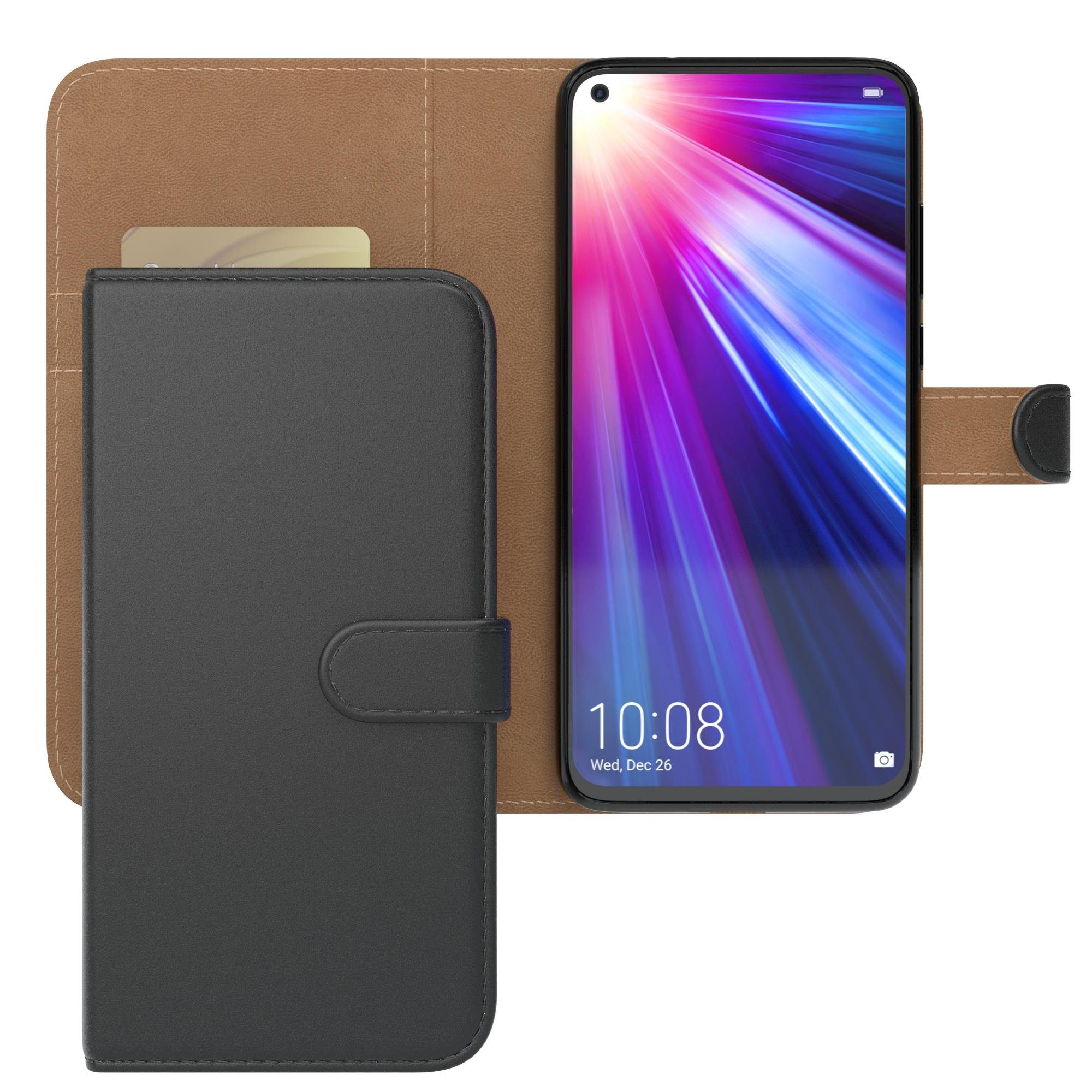 EAZY CASE Handyhülle Uni Bookstyle für Honor VIEW20 6,4 Zoll, Schutzhülle mit Standfunktion Kartenfach Handytasche aufklappbar Etui