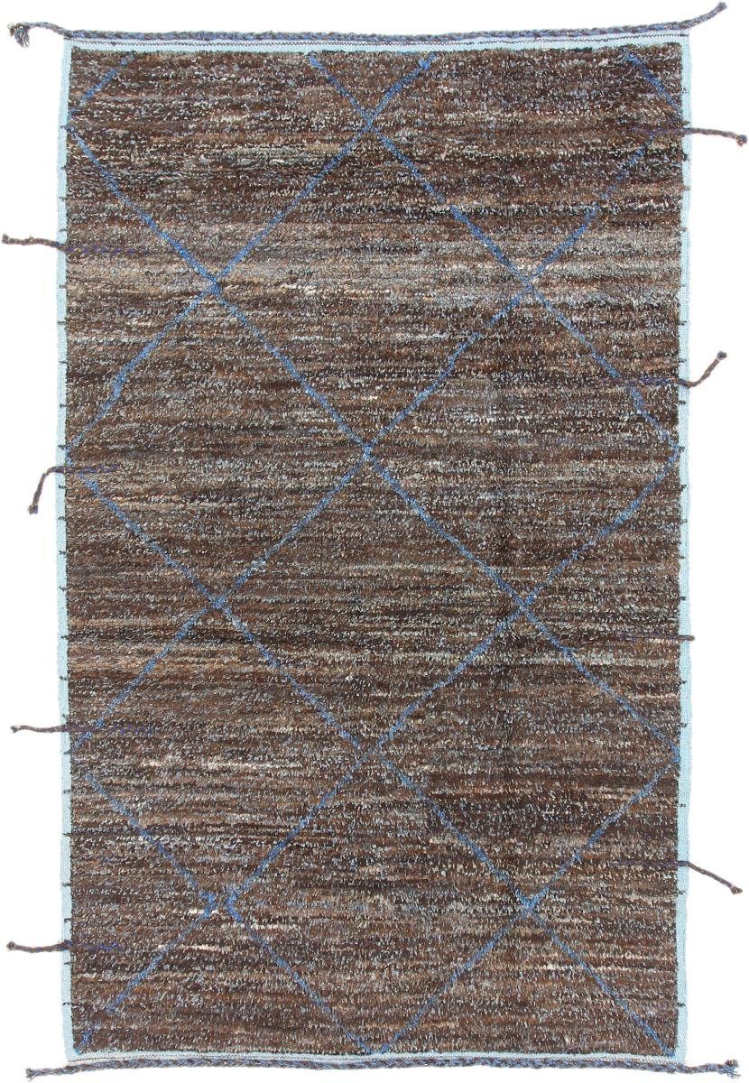 Orientteppich Berber Maroccan Design 157x256 Handgeknüpfter Moderner Orientteppich, Nain Trading, rechteckig, Höhe: 20 mm