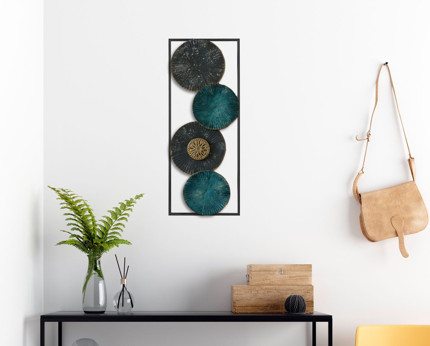 Bönninghoff Metallbild ABSTRAKT – ORNAMENTE 20x50 cm – Deko modern, Abstrakt, Formen, Gegenstandslos, Wanddekoration