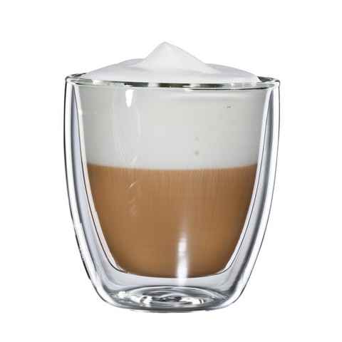 Bloomix Glas Cappuccino Grande, Glas, Doppelwandig, 4-teilig