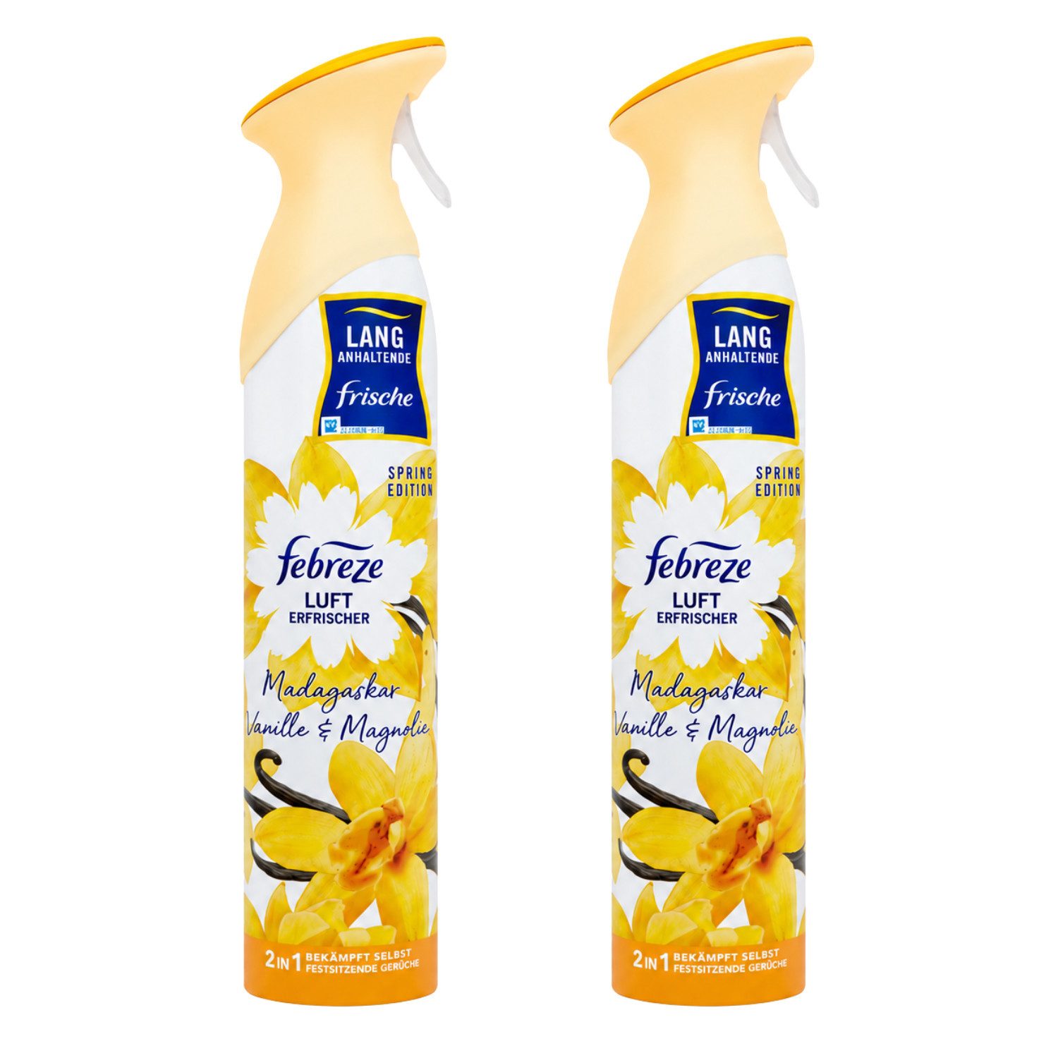 Febreze Raumduft 2 x Febreze Madagaskar Vanille & Magnolie Lufterfrischer je 185ml