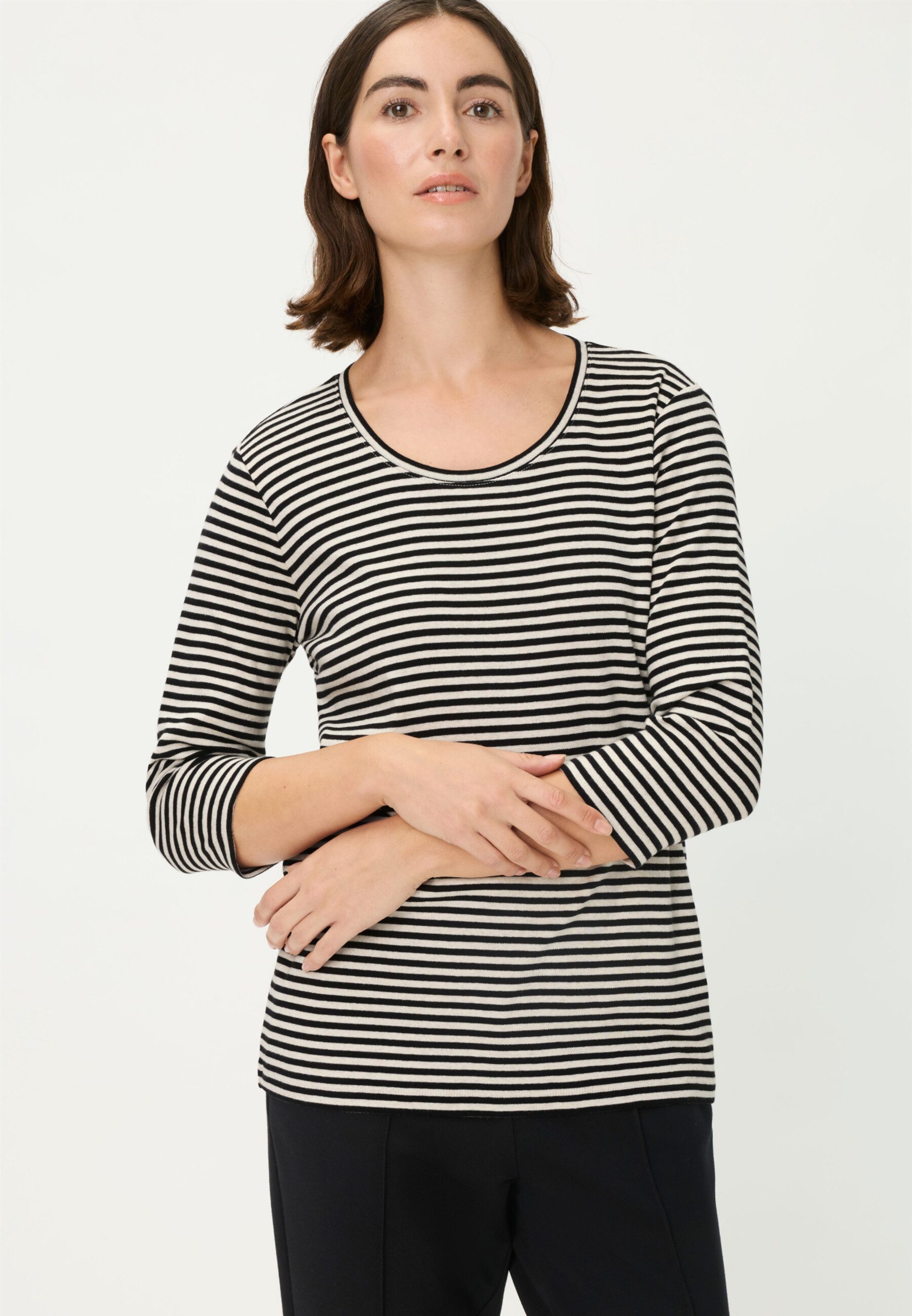 Olsen T-Shirt Shirt mit Sailor Stripes