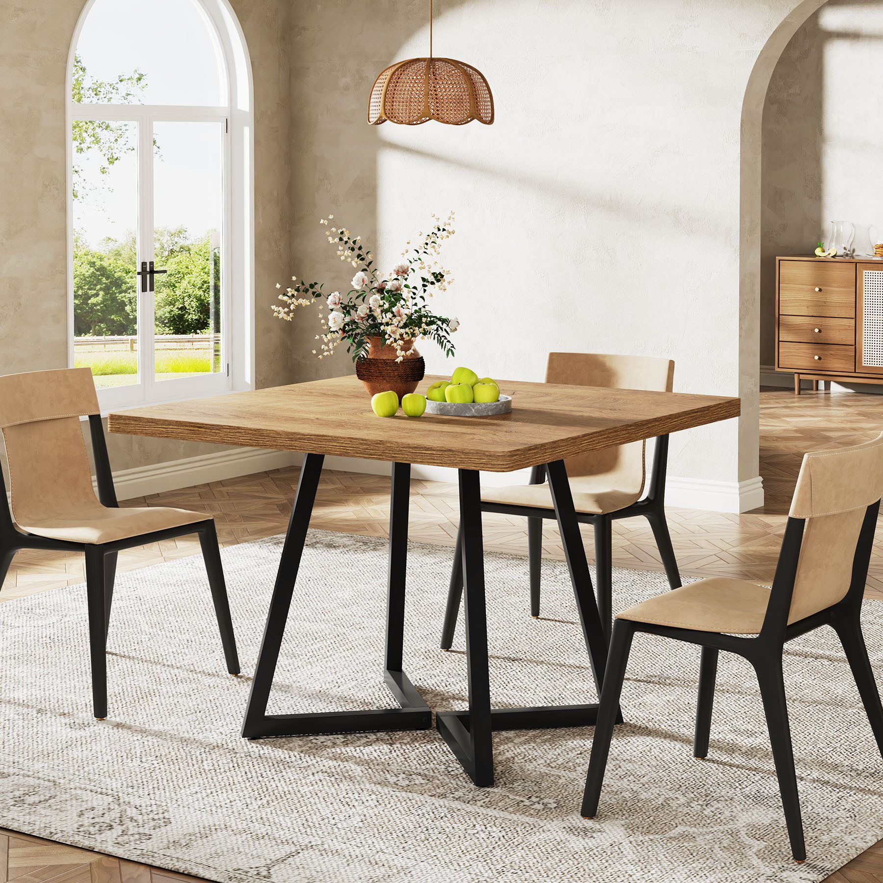 Tribesigns Esstisch 80 cm Quadratischer Küchentisch für 2, mit Metallfuß, f günstig online kaufen