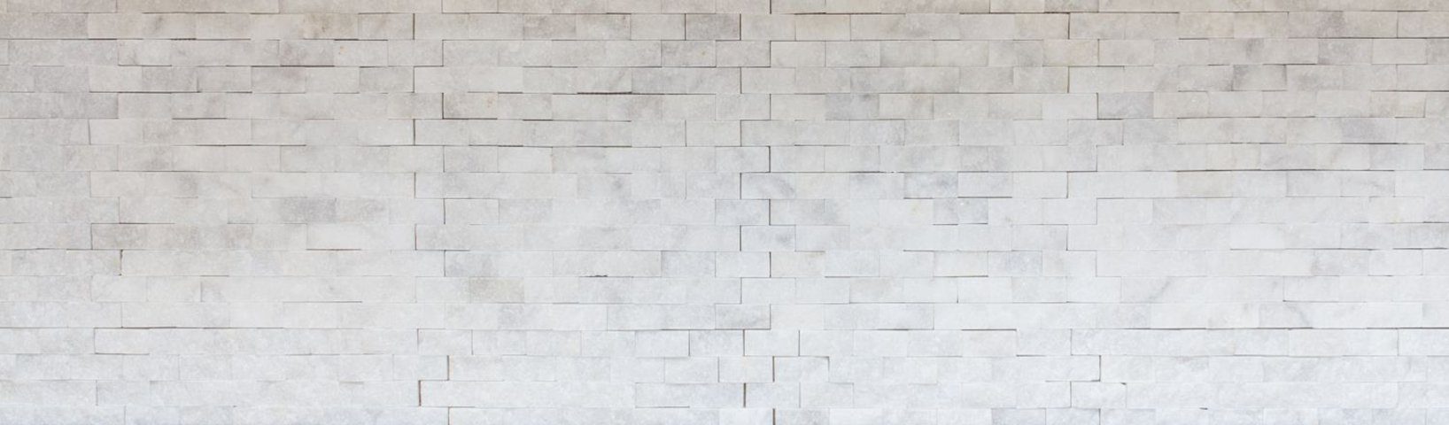 Mosani Mosaikfliesen Splitface Marmor Mosaik Brick Naturstein weiß Steinwand Mauerverband