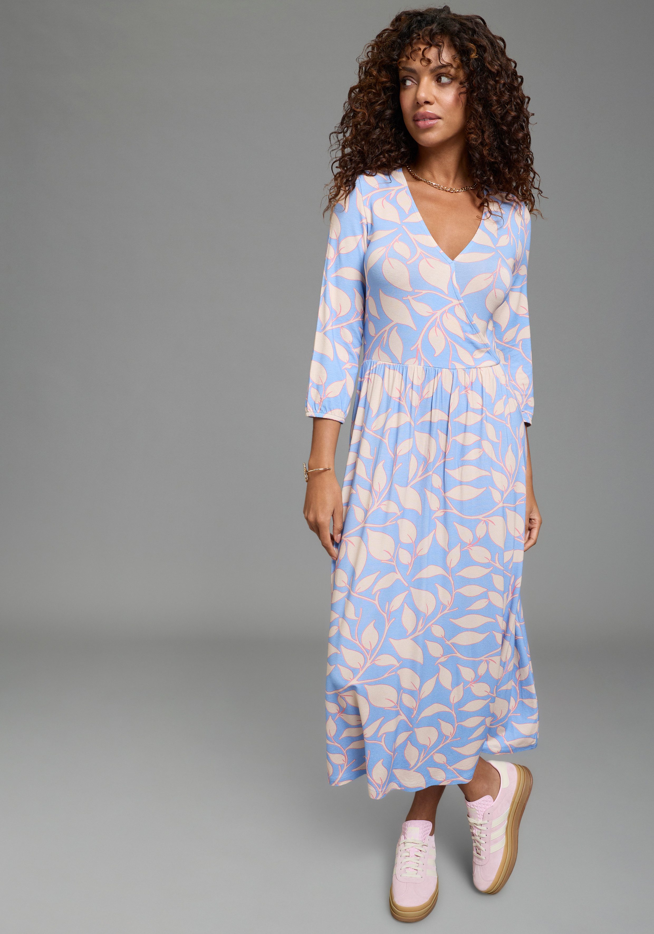 Laura Scott Midikleid wadenlanger Schnitt, aus Jersey, elastische Viskosemischung