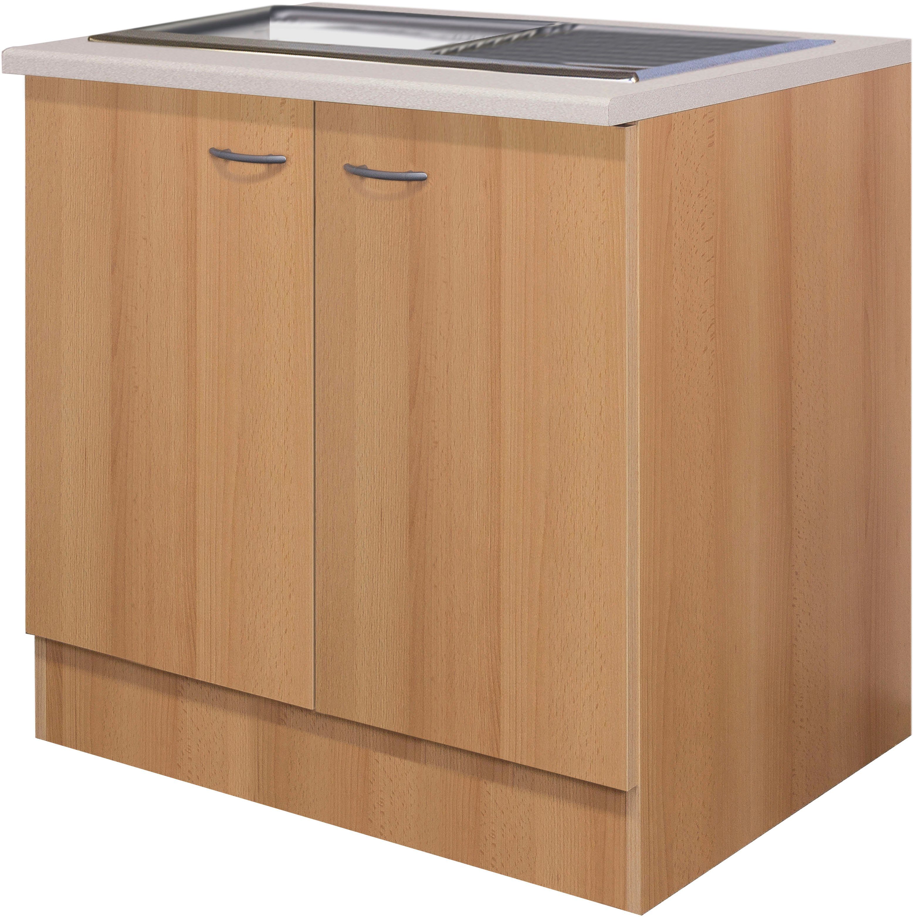 Neue Version Flex-Well Spülenschrank x 100 x H (B T) x 60 Nano cm, inkl. 85/86 x Einbauspüle