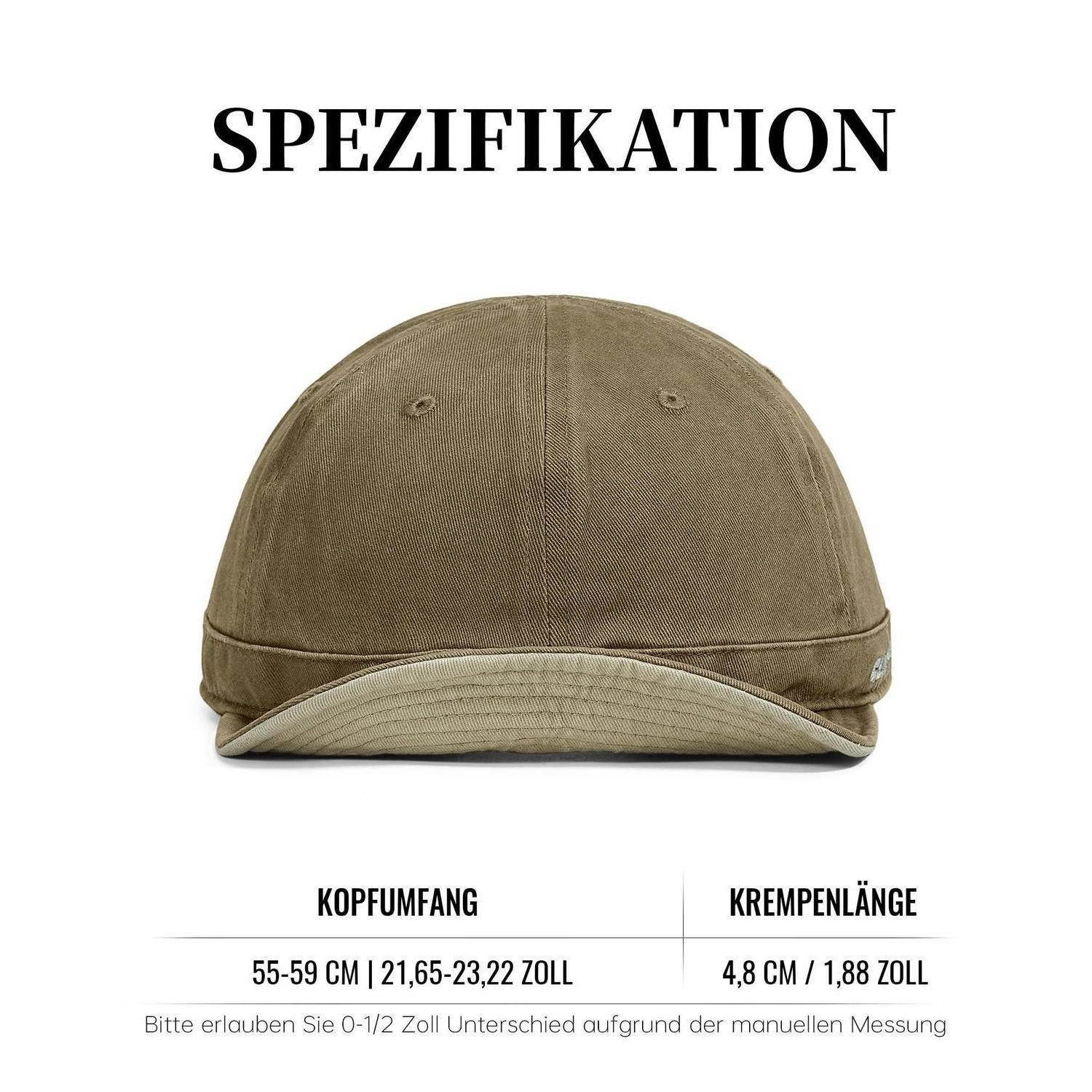 LuxusKollektion Baseball Cap Baseball Cap Short Brim Baumwolle (1-St)