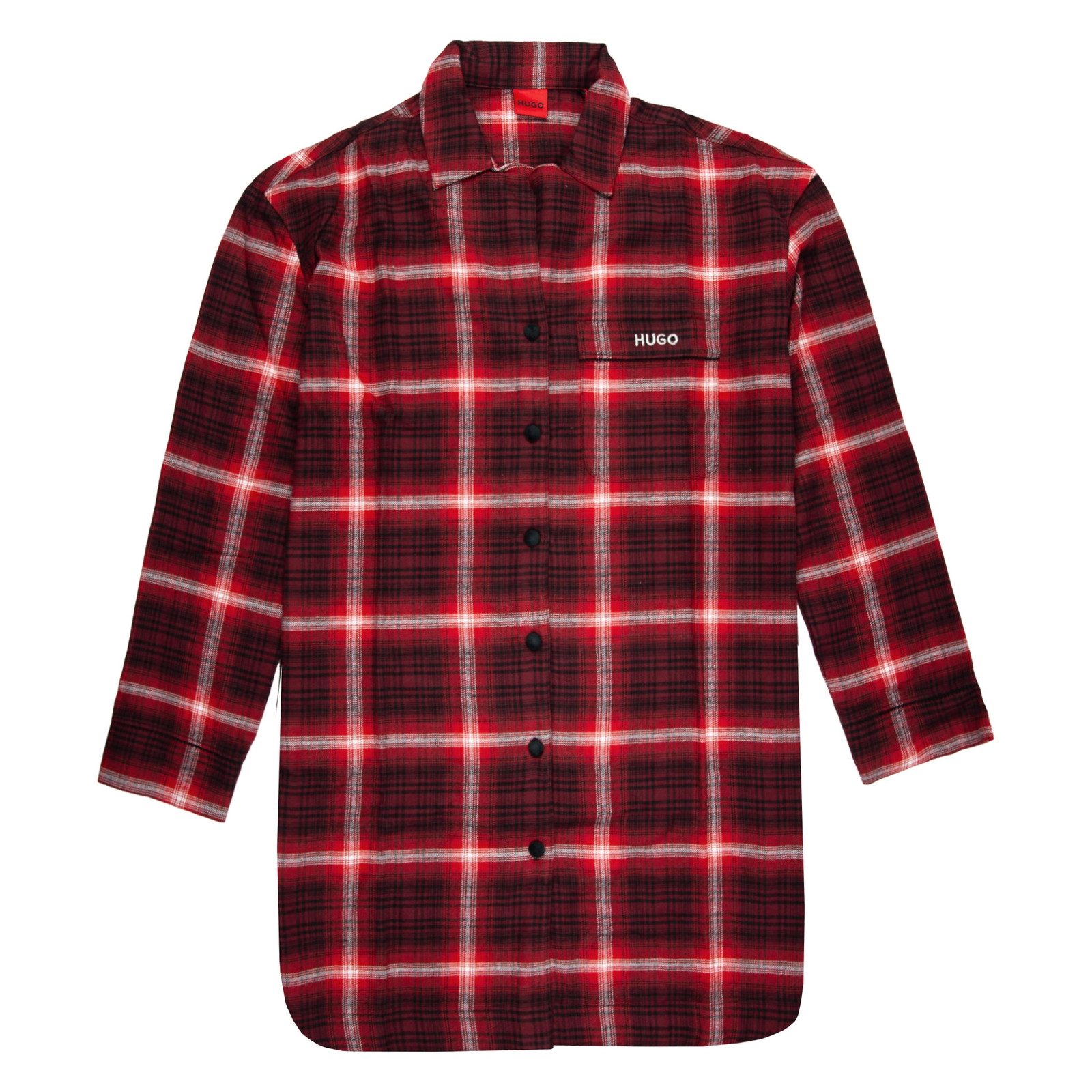 HUGO Longshirt Flannel Check_Nighty mit Brusttasche günstig online kaufen