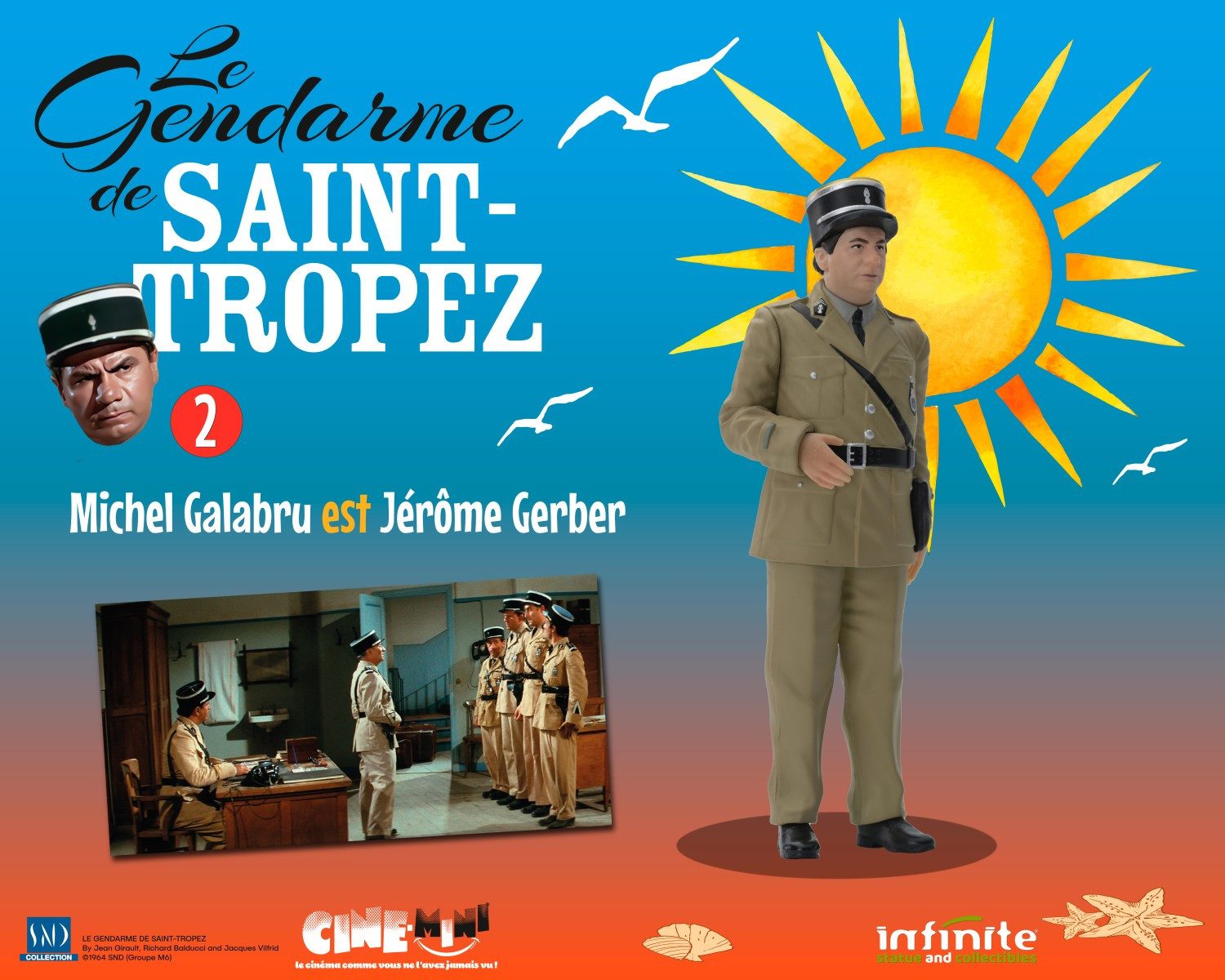 Infinite Statue Sammelfigur Le Gendarme de Saint-Tropez #2 Michel Galabru est Jérôme Gerber Cine-M