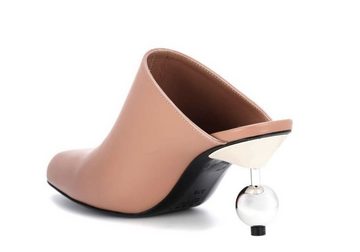MARNI MARNI ICONIC LEATHER ORB PIN HEEL MULES ANKLE BOOTS SANDALEN SCHUHE SH Pumps