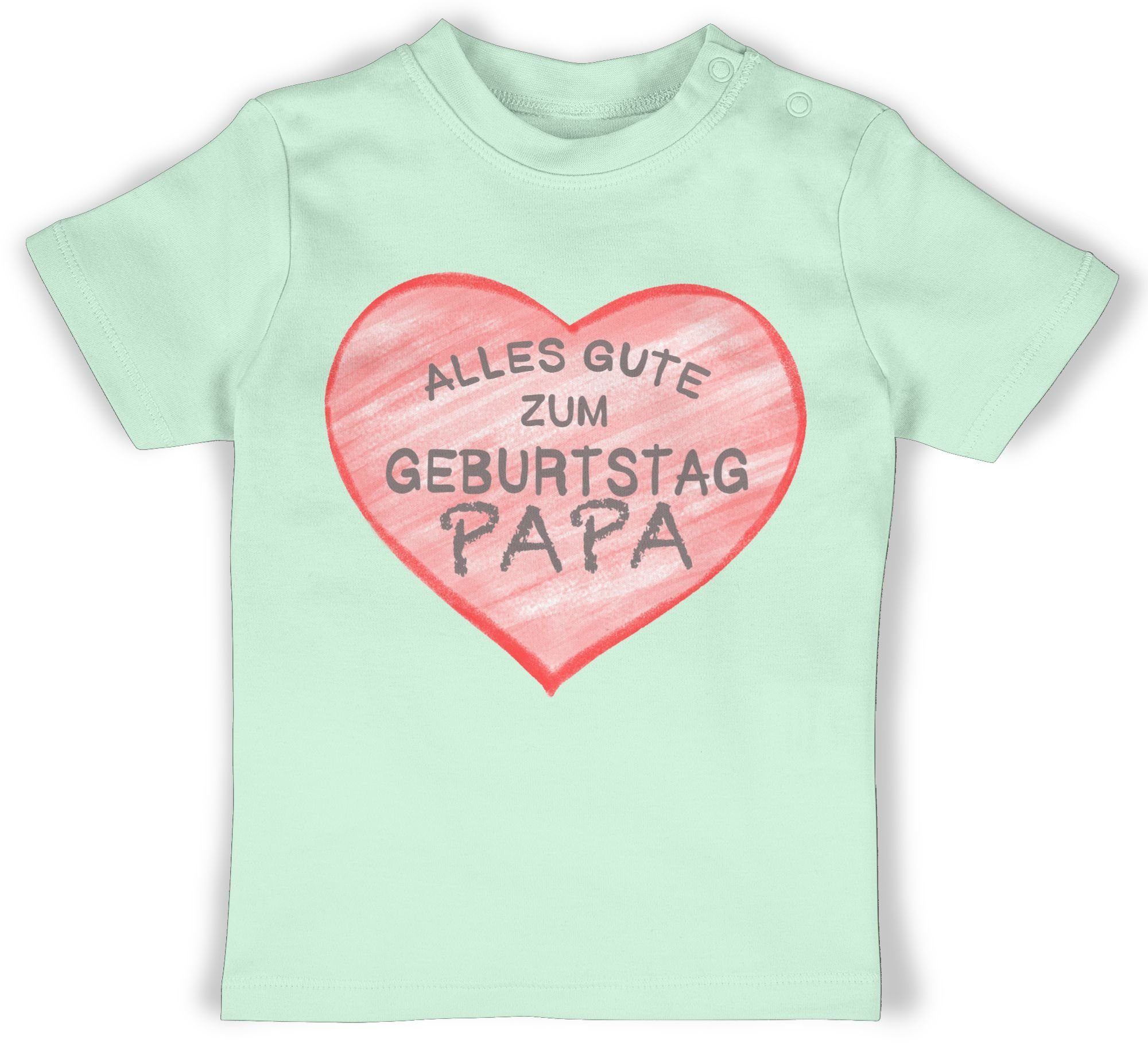 Shirtracer T-Shirt Alles gute zum Geburtstag Papa Sprüche Baby 3 Mintgrün