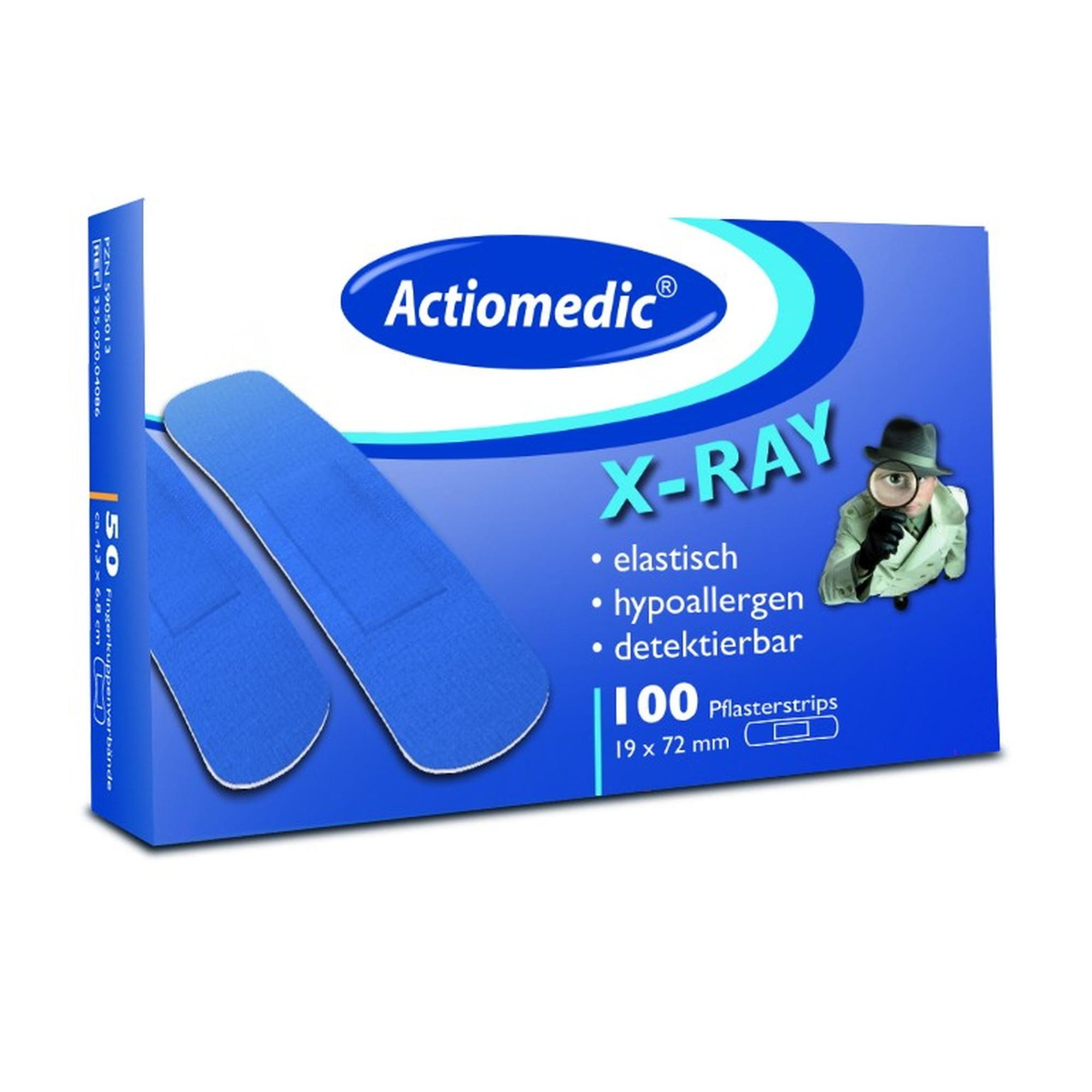 GRAMM medical Wundpflaster Actiomedic® X-RAY Pflasterstrips elastisch 19 x 72 mm 100 St./Packung