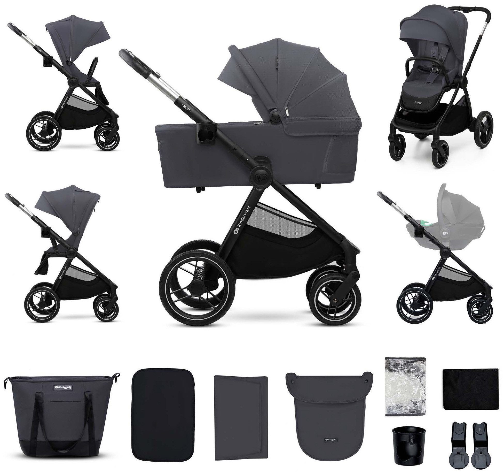 Kinderkraft Kombi-Kinderwagen NEA 2 2in1, (Set)