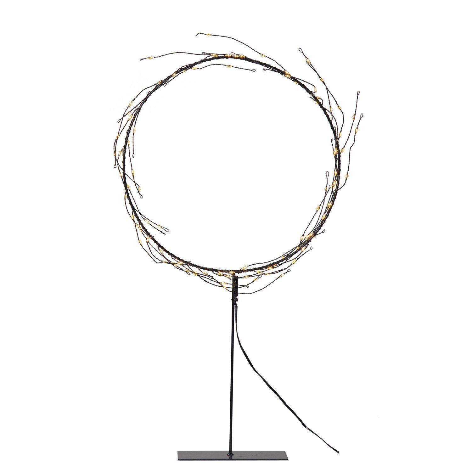 MARELIDA Dekokranz LED Kranz Draht stehend Tischkranz Leuchtkranz 95LED H: günstig online kaufen