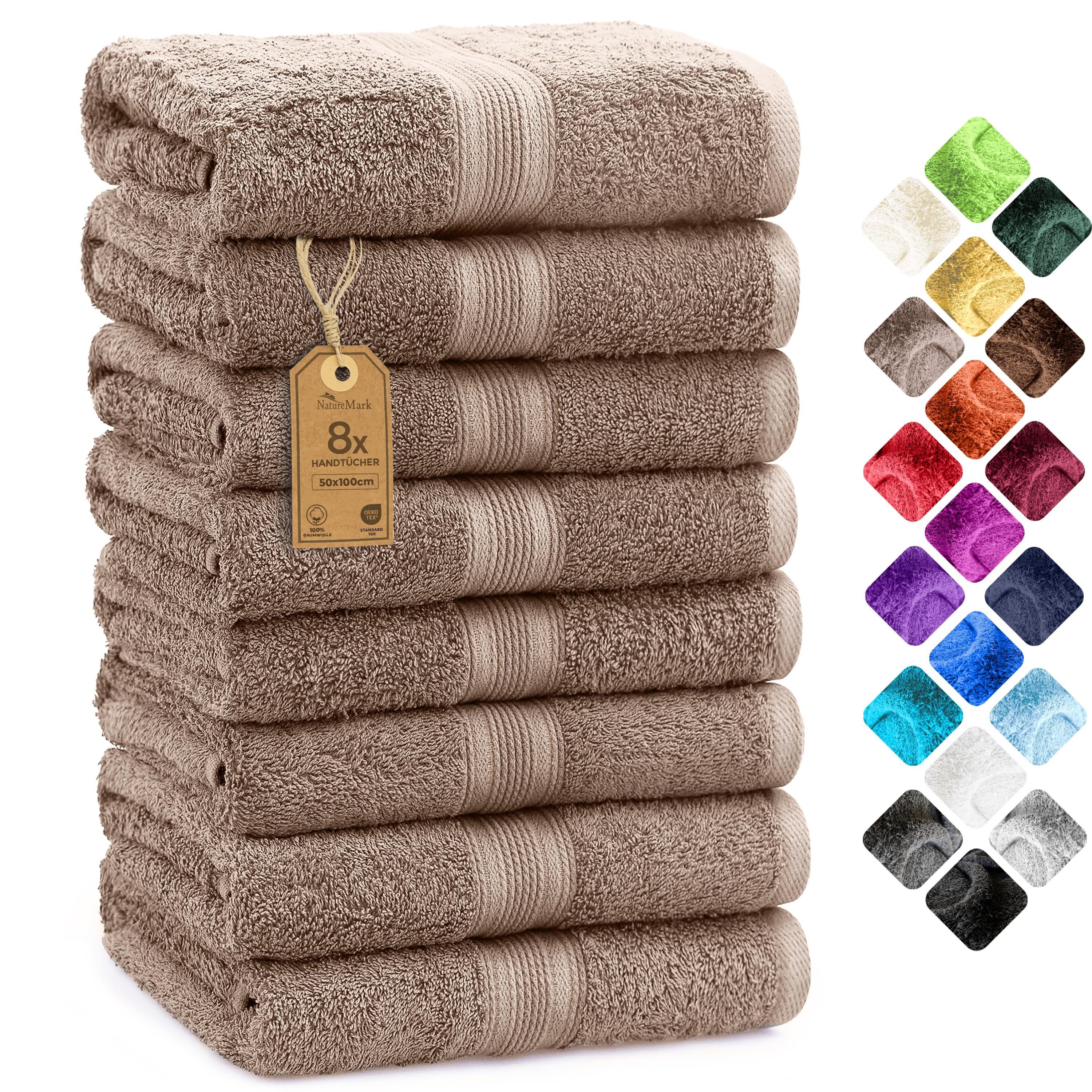 NatureMark Handtücher Handtuch 500gsm (8er-Set), 100% günstig online kaufen