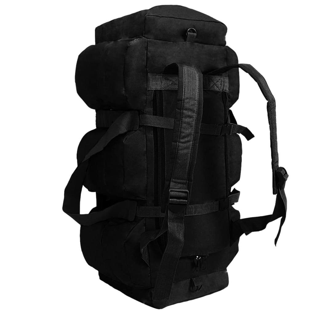 vidaXL Schwarz 3-in-1 Seesack Armee-Stil 90 Packsack L