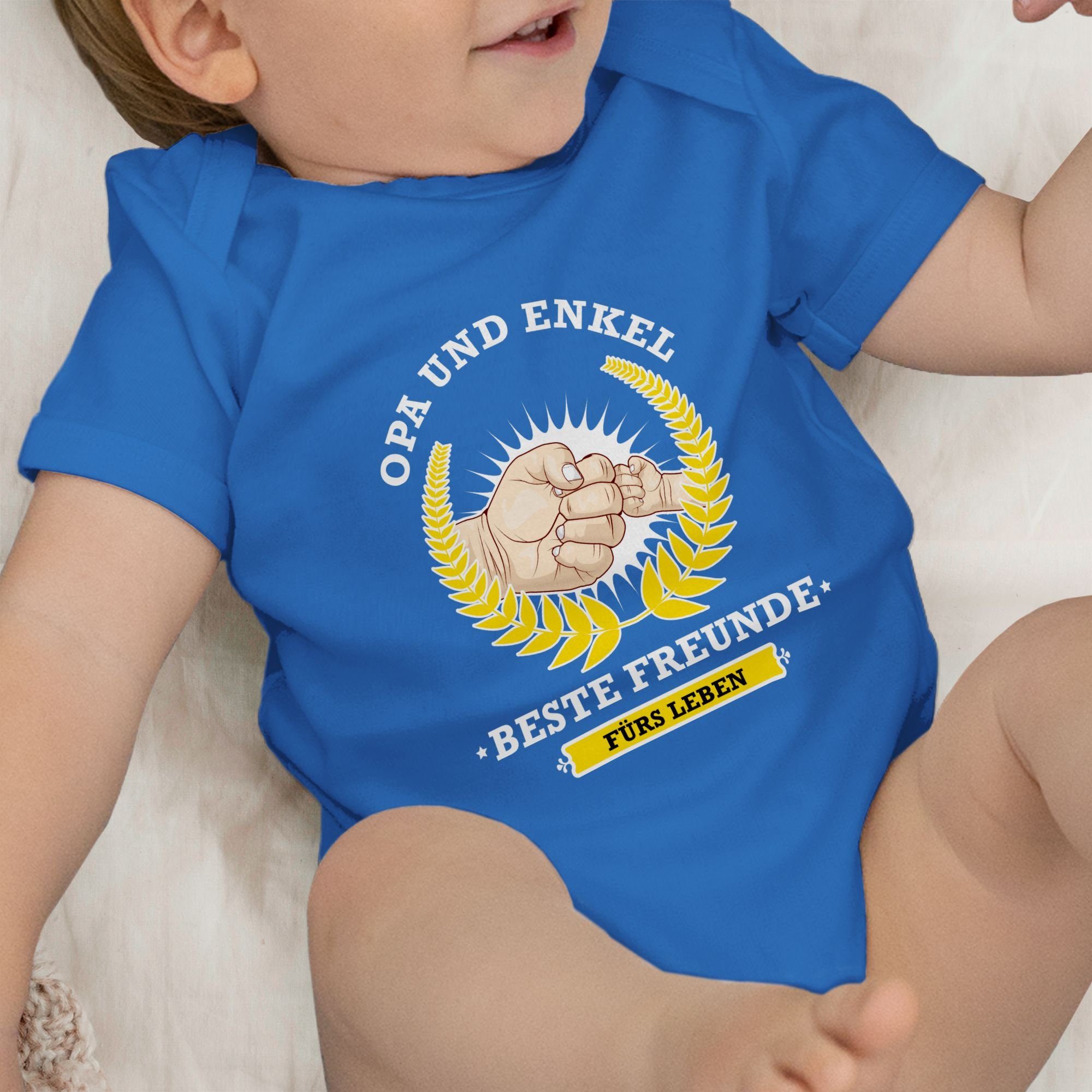 Leben beste Enkel Shirtracer Shirtbody Zur fürs Opa 2 und Royalblau Geburt - Freunde