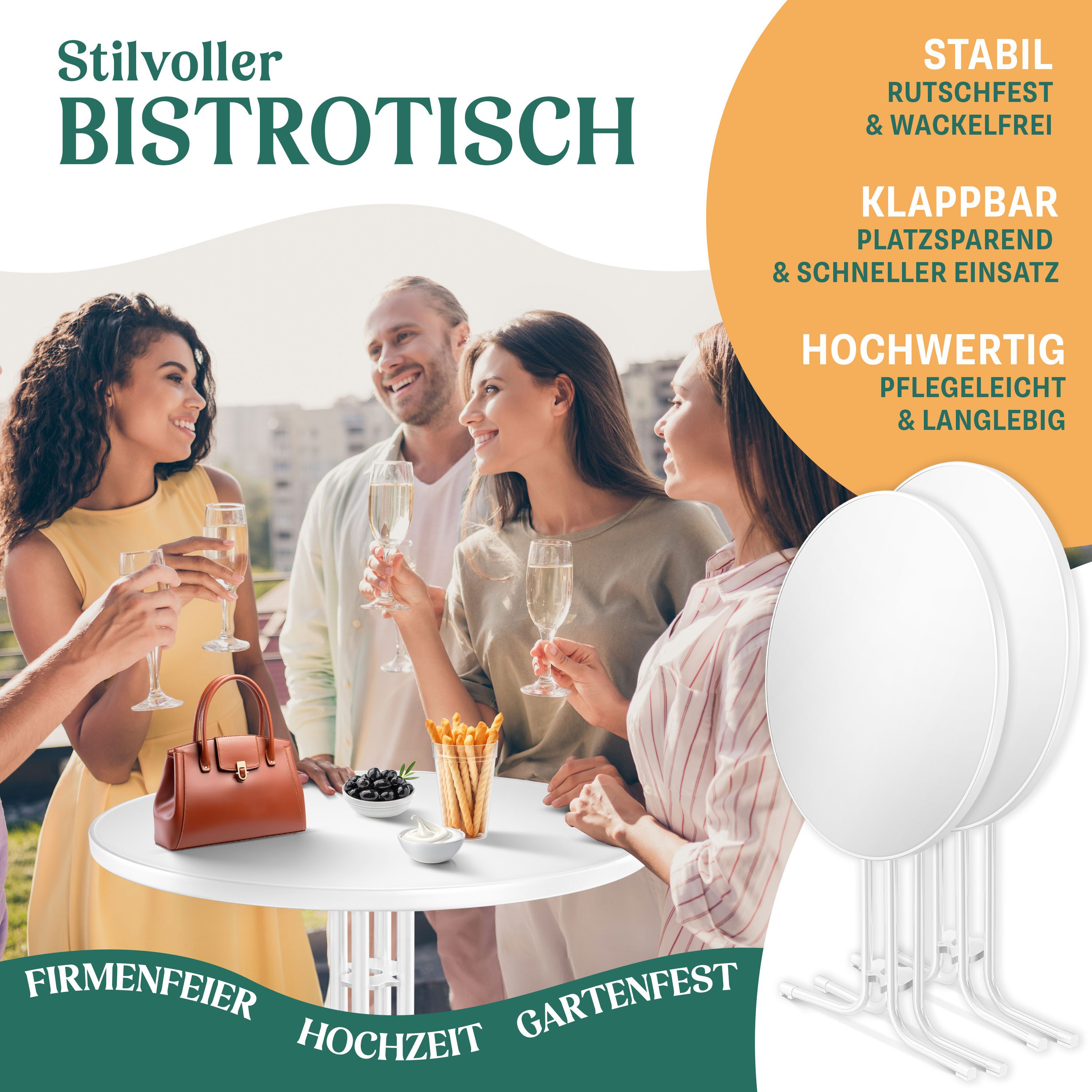KESSER Bistrotisch, Gastro Stehtisch klappbar Gastronomie günstig online kaufen