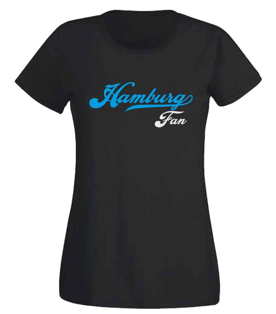 G-graphics T-Shirt Hamburg Fan Slim-fit Damen T-Shirt mit einem Motiv für den echten Fan