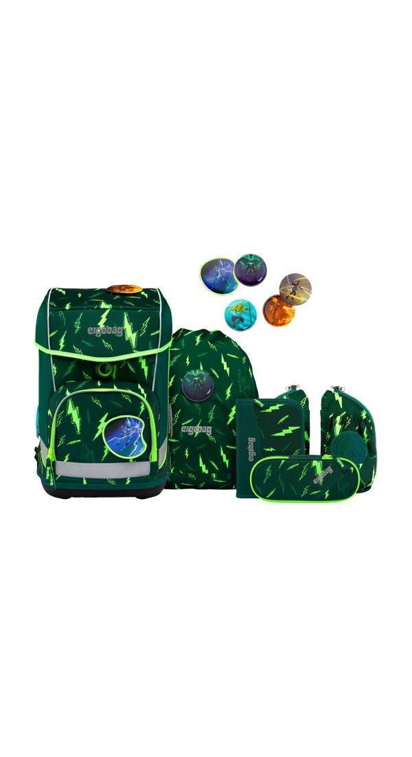 ergobag Schulranzen cubo light Set (6-tlg., 5-teiliges Set), wiegt nur 780g