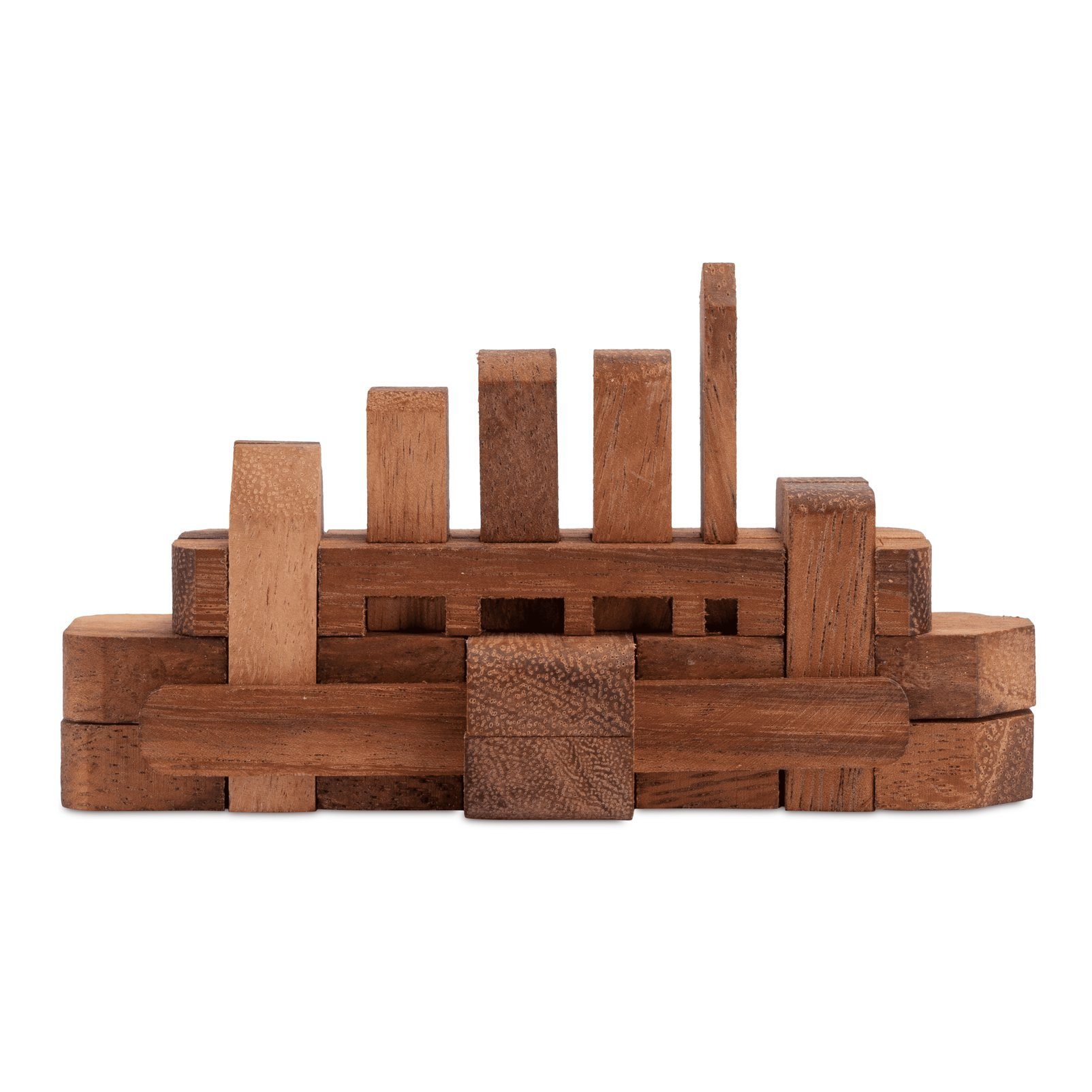Logoplay Holzspiele Spiel, Schiff Gr. S – 3D Holzpuzzle mit 16 Bausteinen Knobelspiel aus Samena-HolzHolzspielzeug