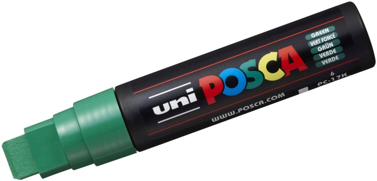 uni-ball Filzstift Fasermaler Uni Posca PC-17K 15mm dunkelgrün