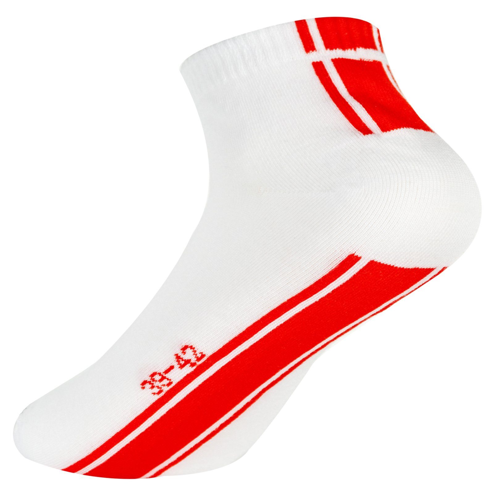 Socken Herren Laufsocken Sneaker (Packung, 12 Mehrfarbig 36 TEXEMP Paar Sport Damen Baumwolle 12-Paar) bis