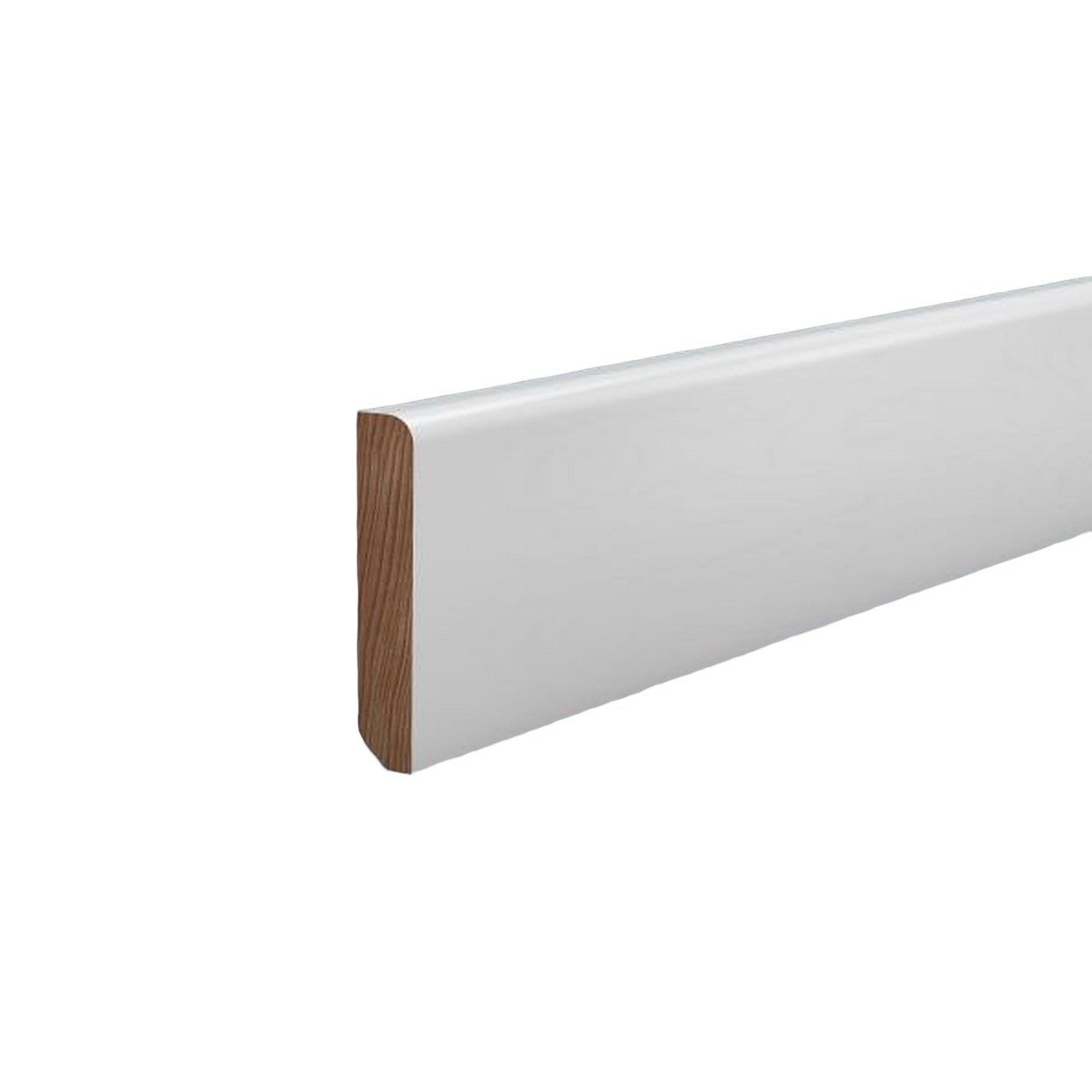Südbrock Sockelleiste Sockelleiste weiß 13 x 70 Holz Buche Lackiert Fußleiste RAL 9010, L: 240 cm, H: 7 cm, 1-St.
