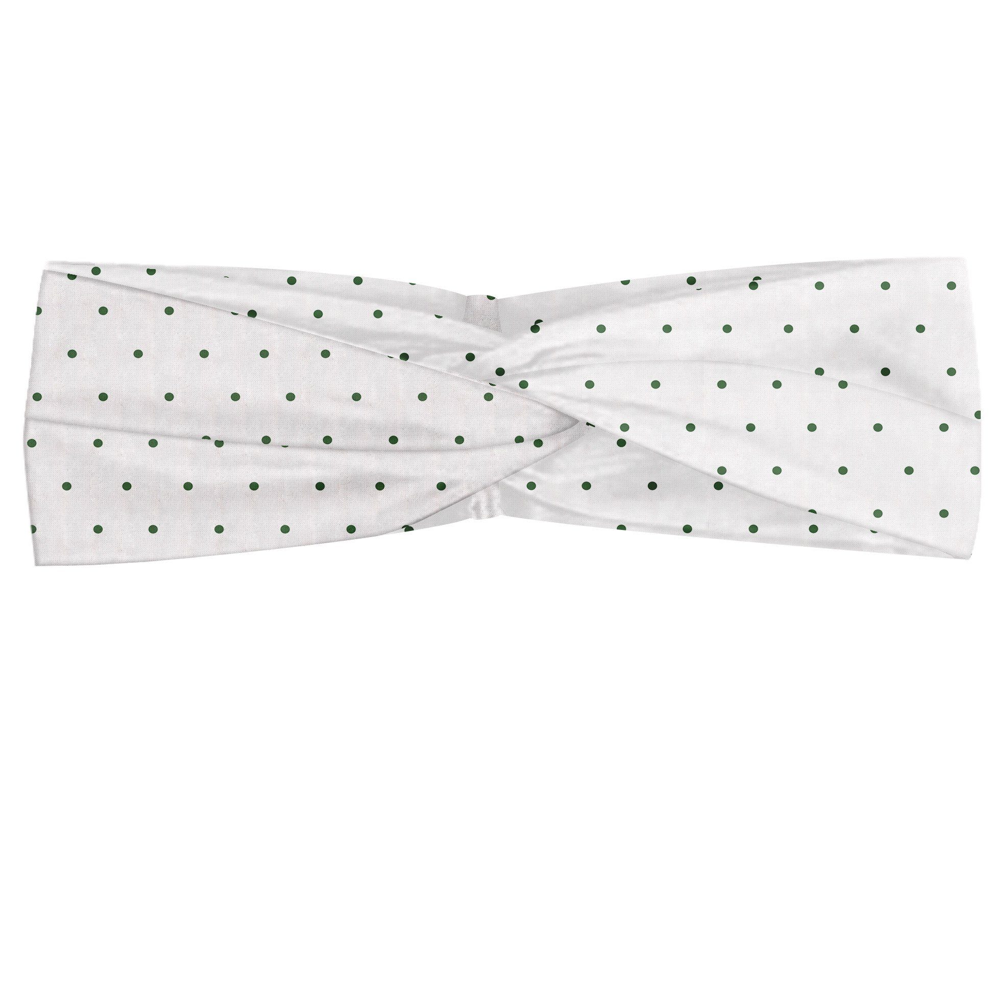 Abakuhaus Stirnband Elastisch und Angenehme alltags accessories Weiß Vintage grüne Tupfen
