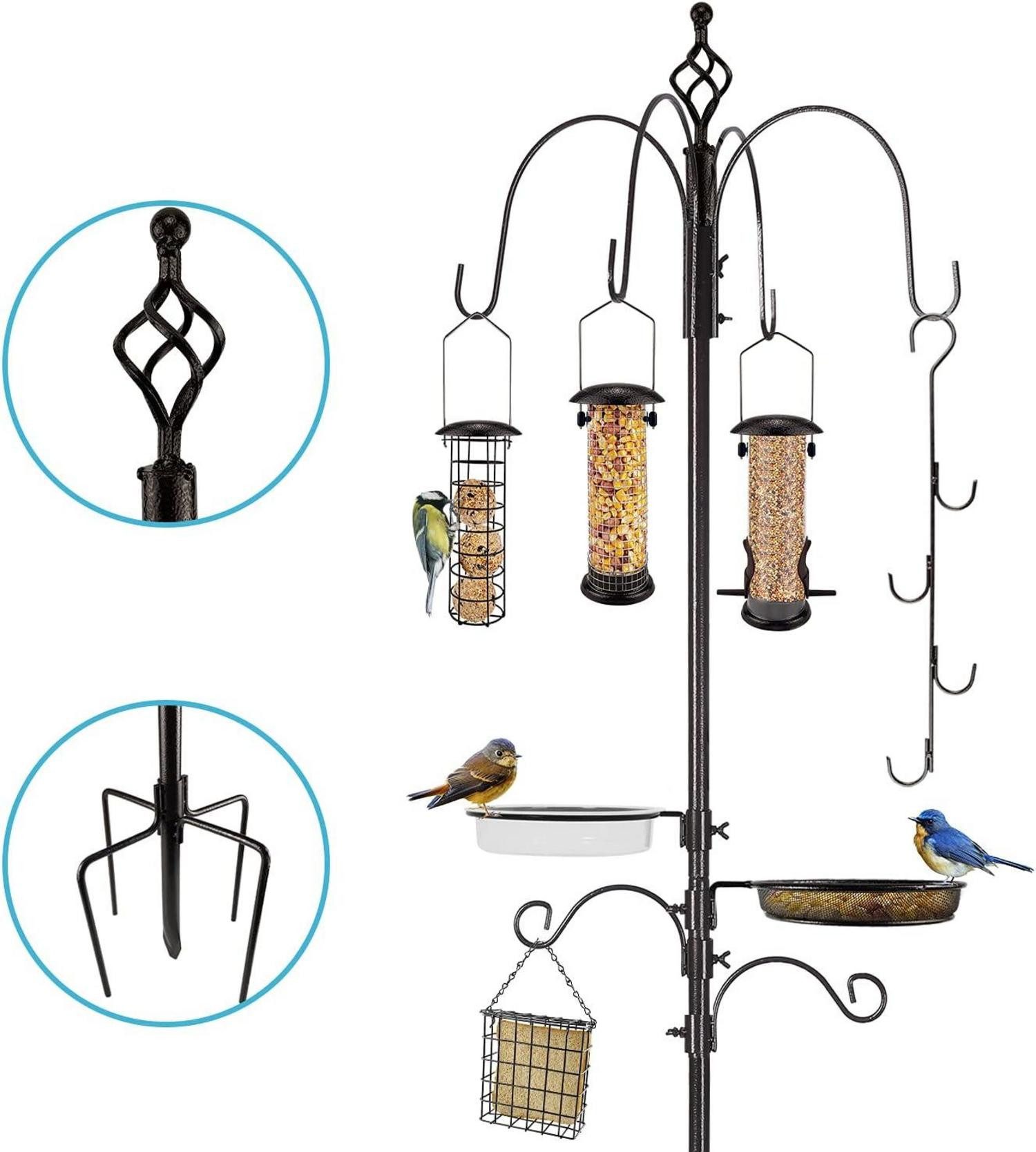Vogelhaus Vogelfütterungsstation Kit mit Multi Feeder und Vogelbad