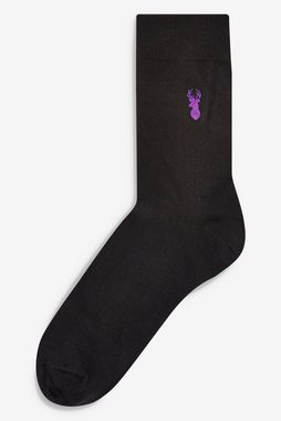 Next Kurzsocken Socken mit Hirsch-Stickerei im 8er-Pack (8-Paar)