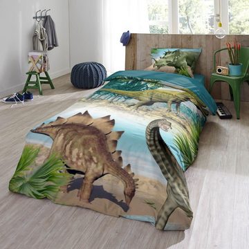 Kinderbettwäsche Dino Multi Trendy Bedding, ESPiCO, Renforcé, 2 teilig, Urzeit, T-Rex, Dinos