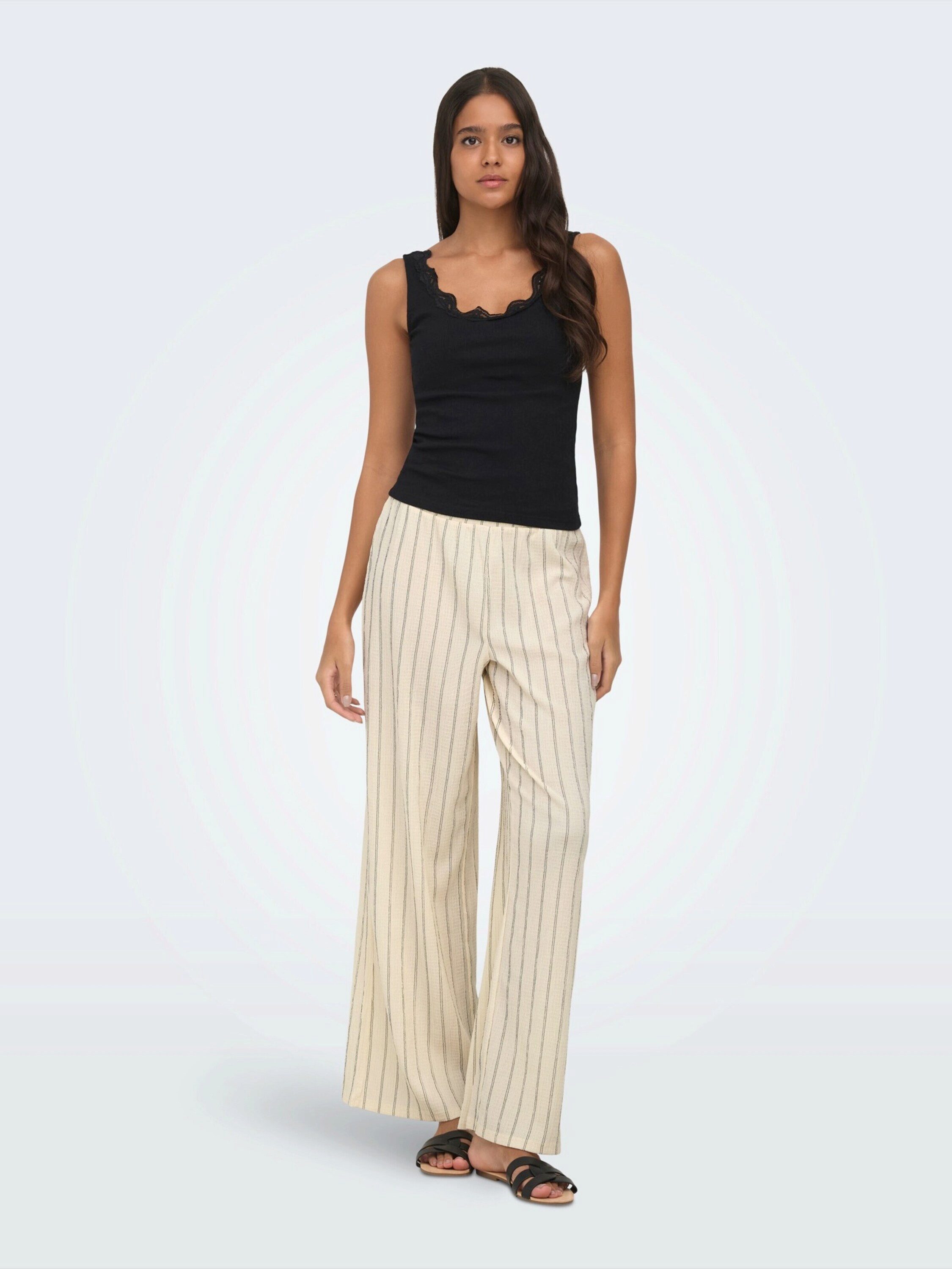 ONLY Bundfaltenhose ONLMIKA (1-tlg) Drapiert/gerafft