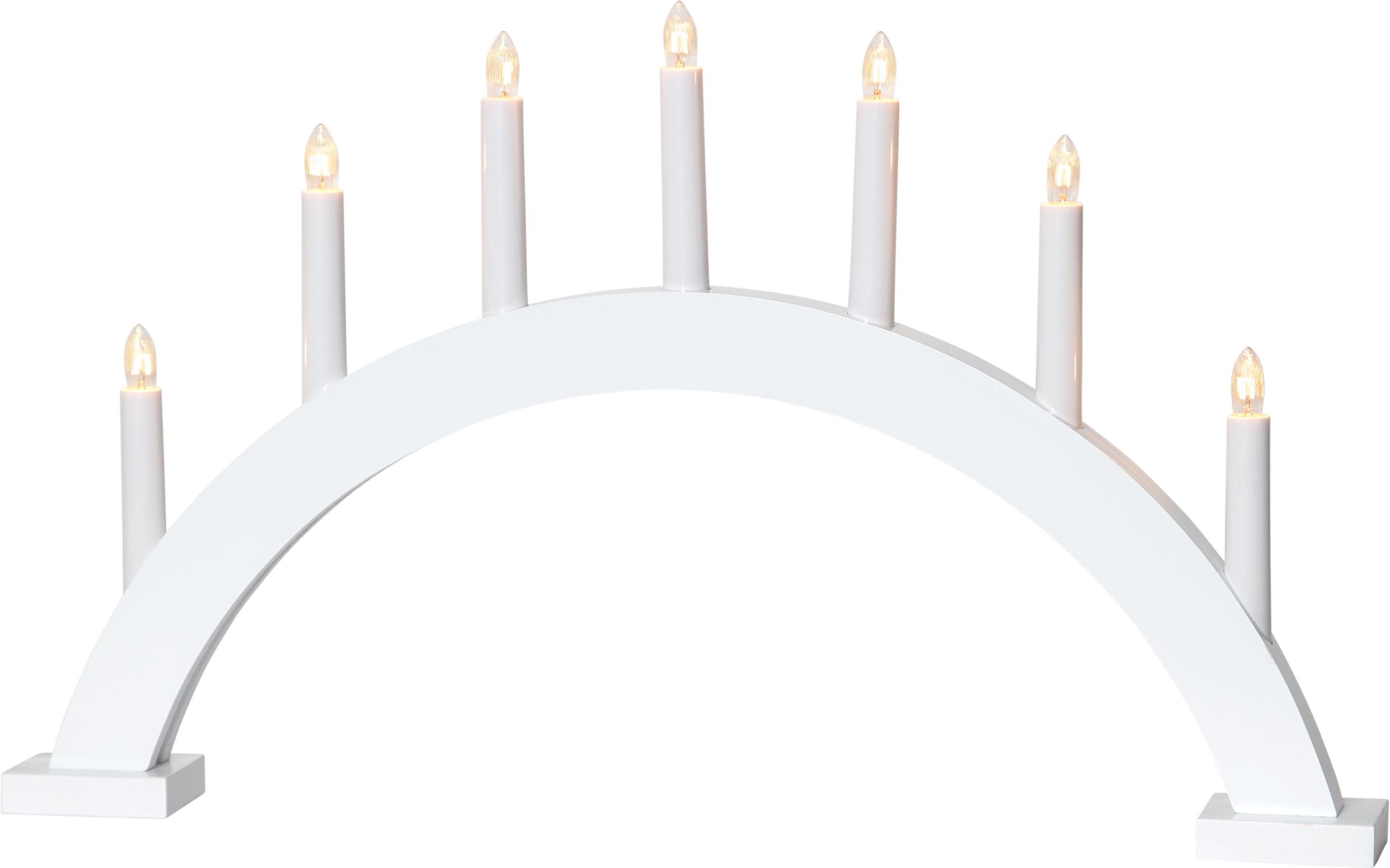 STAR TRADING Fensterleuchter Fensterleuchter "Trapp", 7-flammig, weiß, 57x3 günstig online kaufen