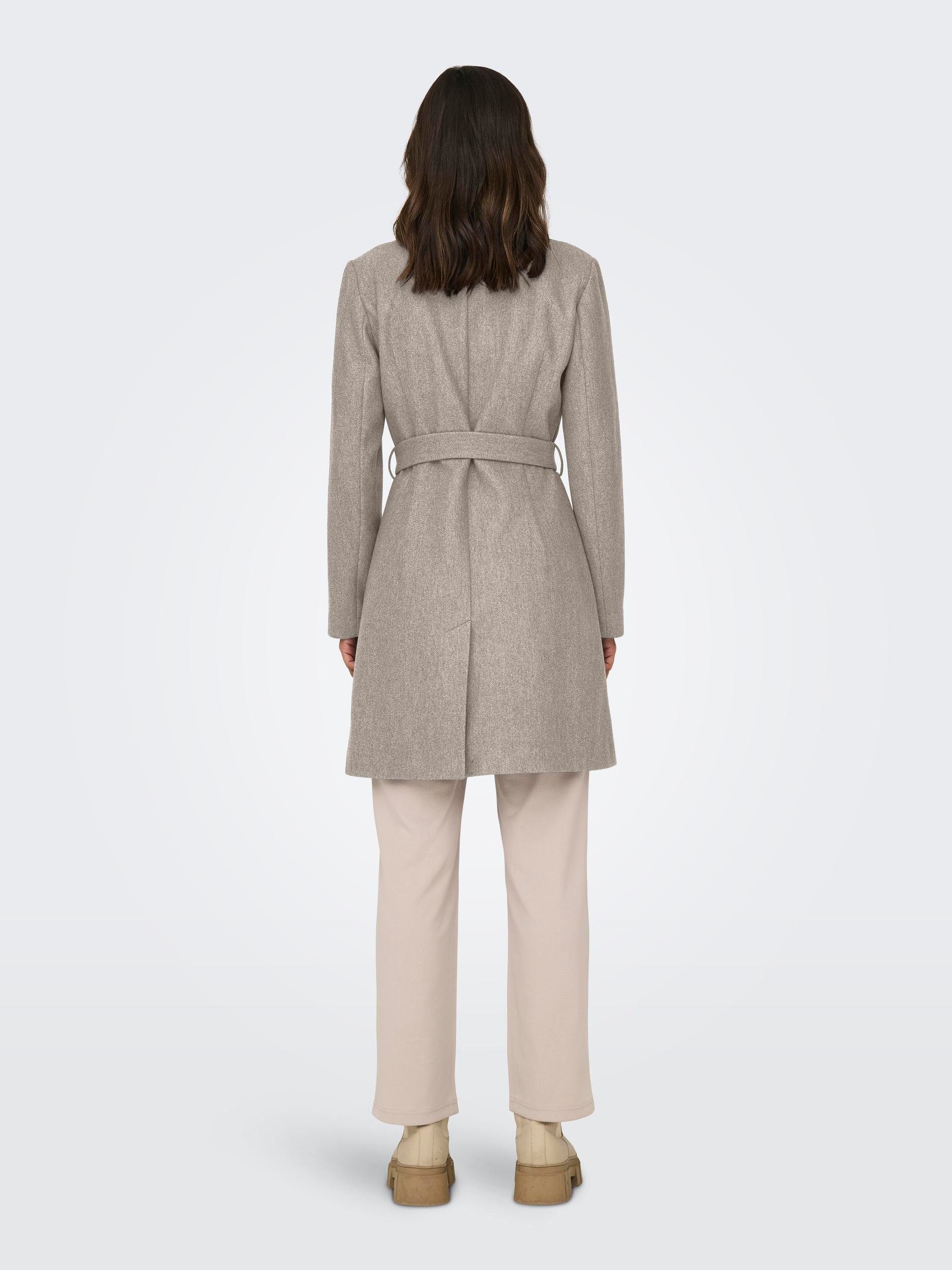 Kurzmantel LIFE COAT Detail:Melange Simply CC ONLNANCY Taupe BELTED ONLY OTW