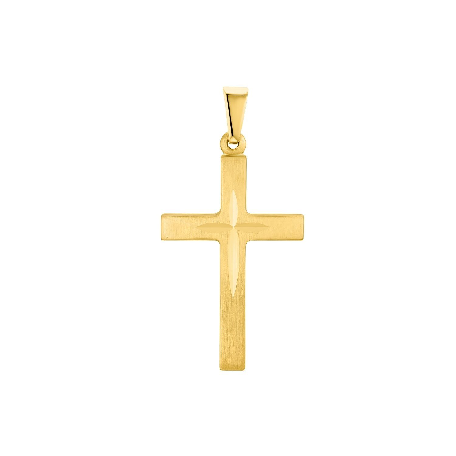 Amor Anhänger Set für Damen und Herren, Unisex, Gold 375, Kreuz (1-tlg), In  liebevoller Detailarbeit in Deutschland designed