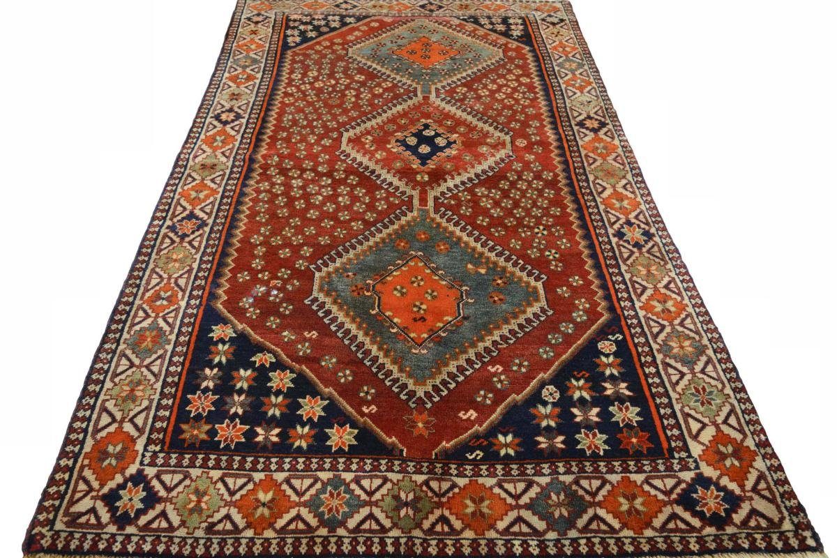 Orientteppich Shiraz 146x272 mm 10 Handgeknüpfter Läufer, Höhe: rechteckig, / Trading, Nain Perserteppich Orientteppich