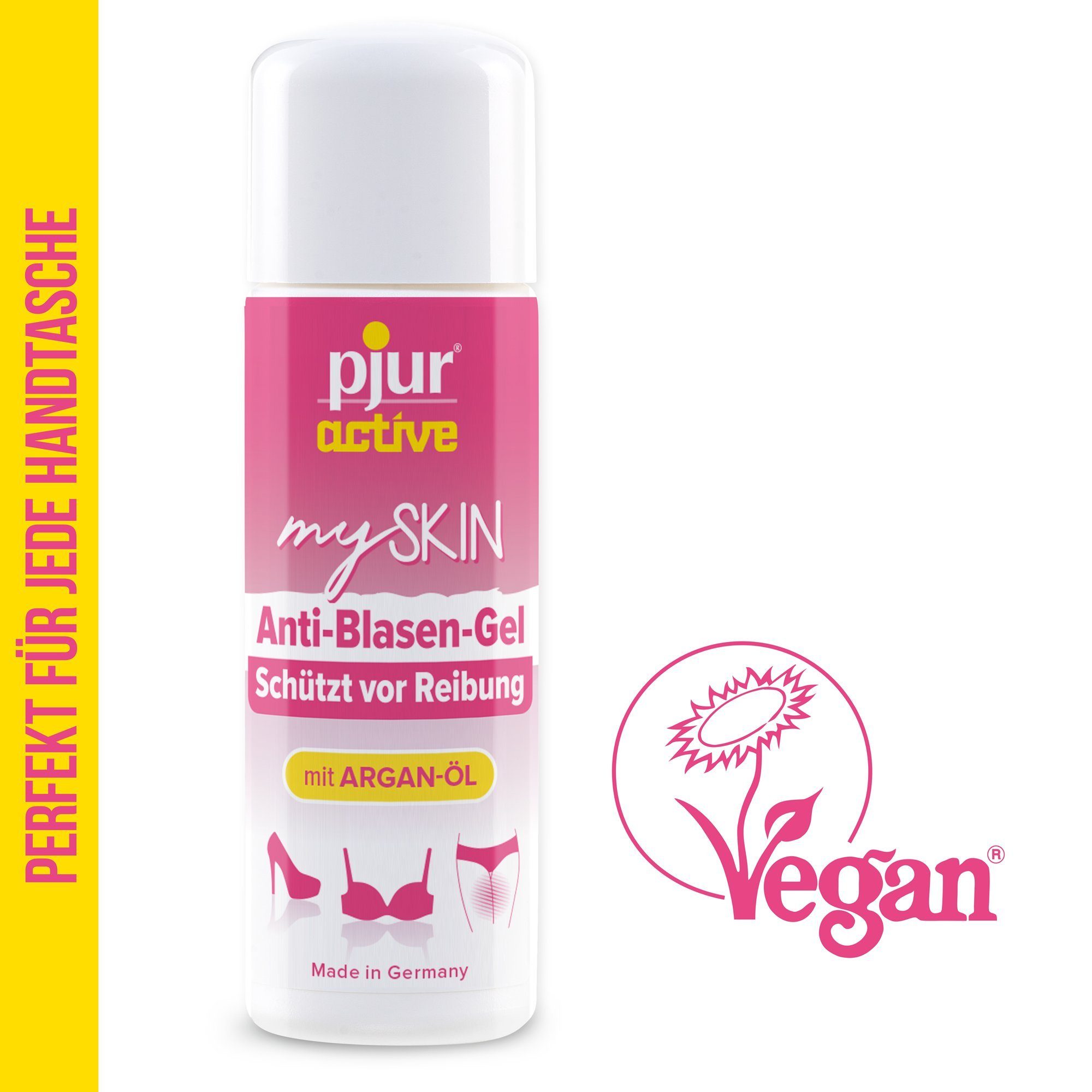 pjur Hautpflegegel pjuractive mySKIN 30ml - Anti-Blasen-Gel, gegen Reibung, mit Arganöl und Vitamin E - Vegan - Made in Germany
