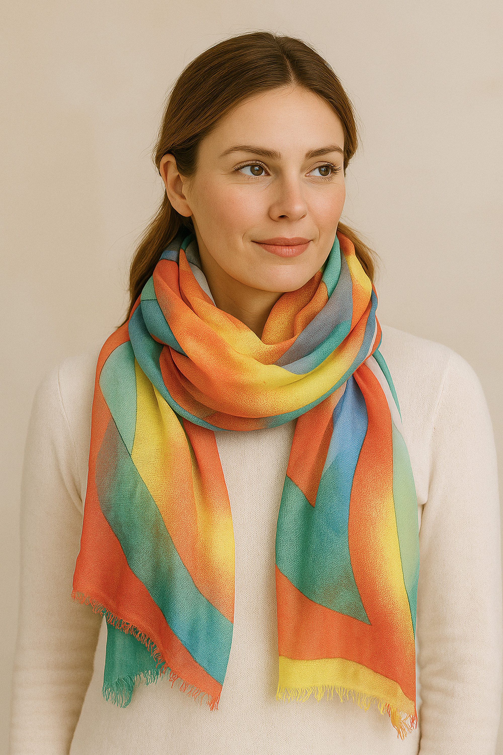 COLLEZIONE ALESSANDRO Modeschal Enjoy, (1-St), in kräftigen Farben, bunt