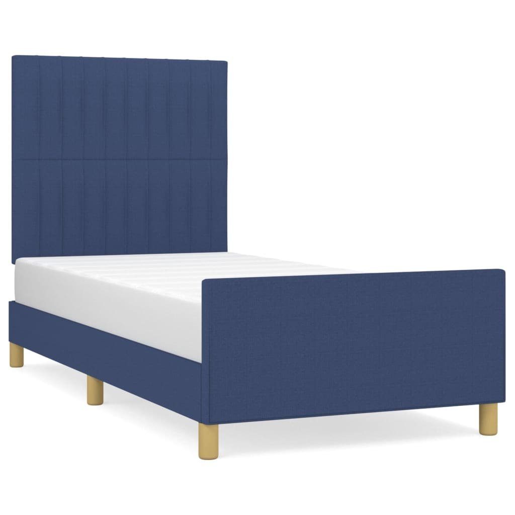 vidaXL Bett Bettgestell ohne Matratze Blau günstig online kaufen
