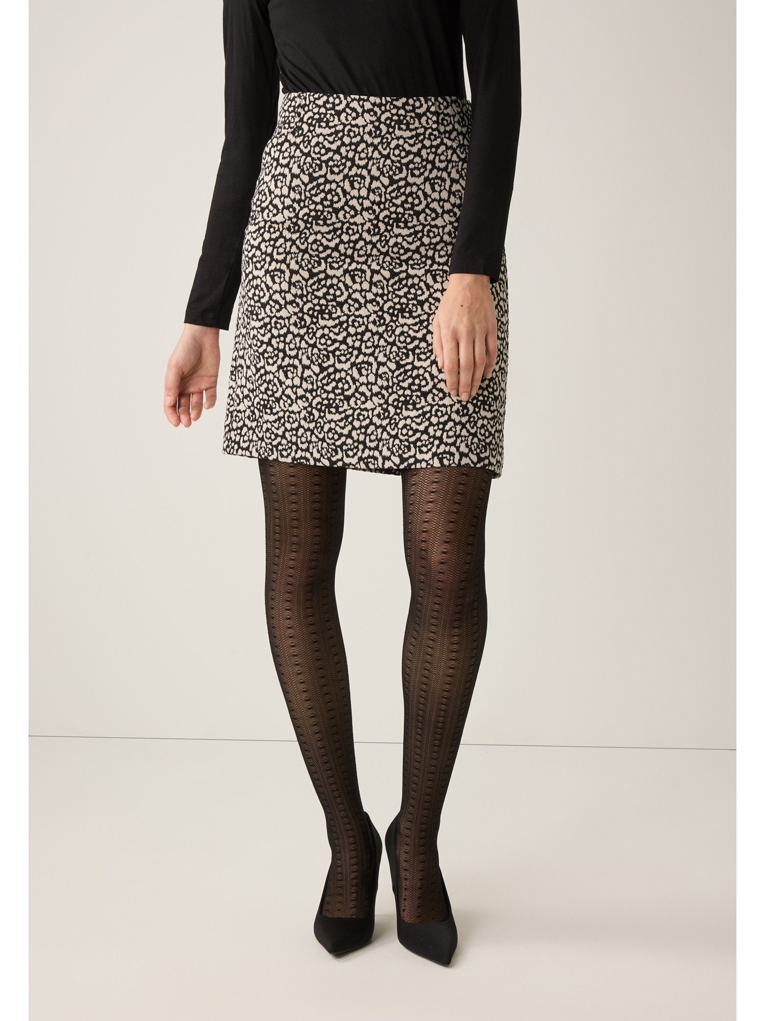 MORE&MORE Jerseyrock schmaler, figurbetonter Leo-Rock günstig online kaufen